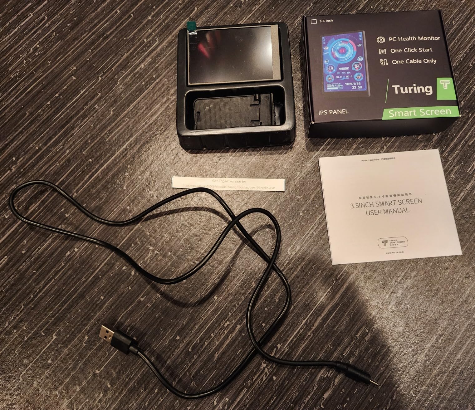 EDIY 3.5 inch IPS USB Mini Screen AIDA64 PC CPU RAM HDD Data Monitor Computer Temperature Display Type-C Sub Screen - Customer Photo 2