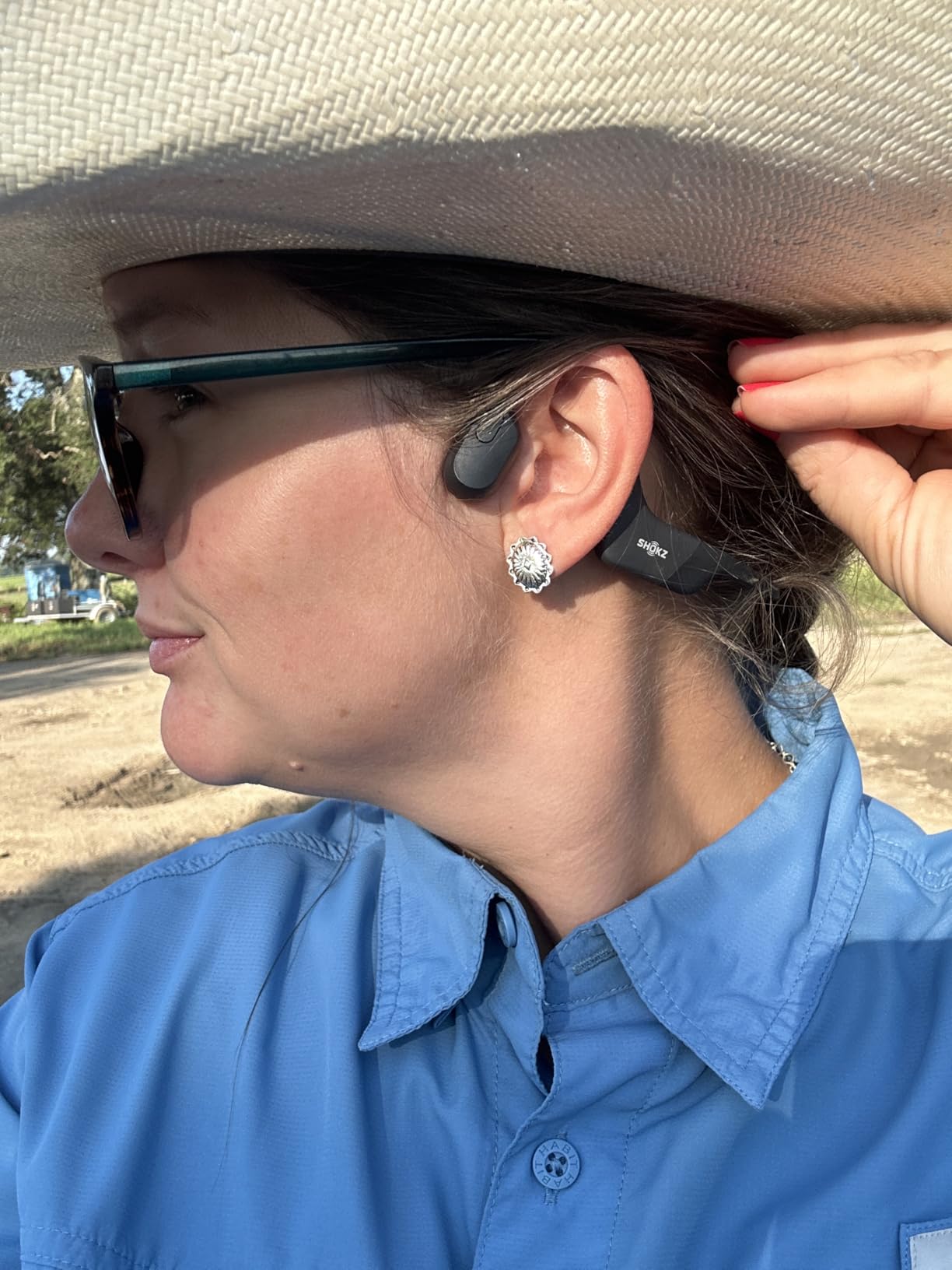 SHOKZ OpenRun Mini (AfterShokz Aeropex Mini) -Bone Conduction Open-Ear Bluetooth Sport Headphones - Waterproof Wireless Earphones for Workouts and Running - Built-in Mic, with Headband - Customer Photo 1