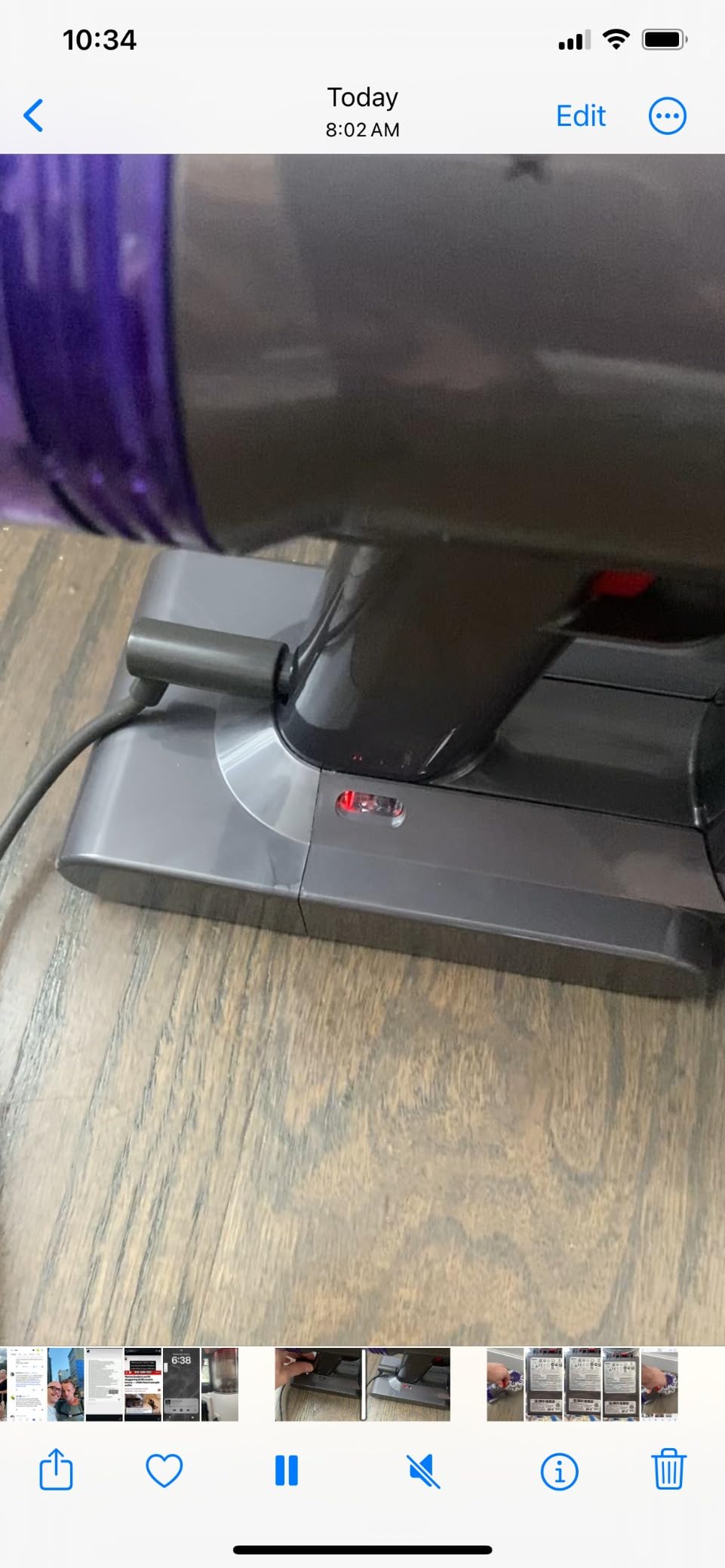 Dyson V8 Cordless Vacuum, Cleans Hard Floors and Carpets, Detangles, Converts to Handheld, 115AW, 2 Power Modes, Up to 40 Minutes¹ Customer Review Dyson V8 Cordless Vacuum, Cleans Hard Floors and Carpets, Detangles, Converts to Handheld, 115AW, 2 Power Modes, Up to 40 Minutes¹ - Customer Photo 4