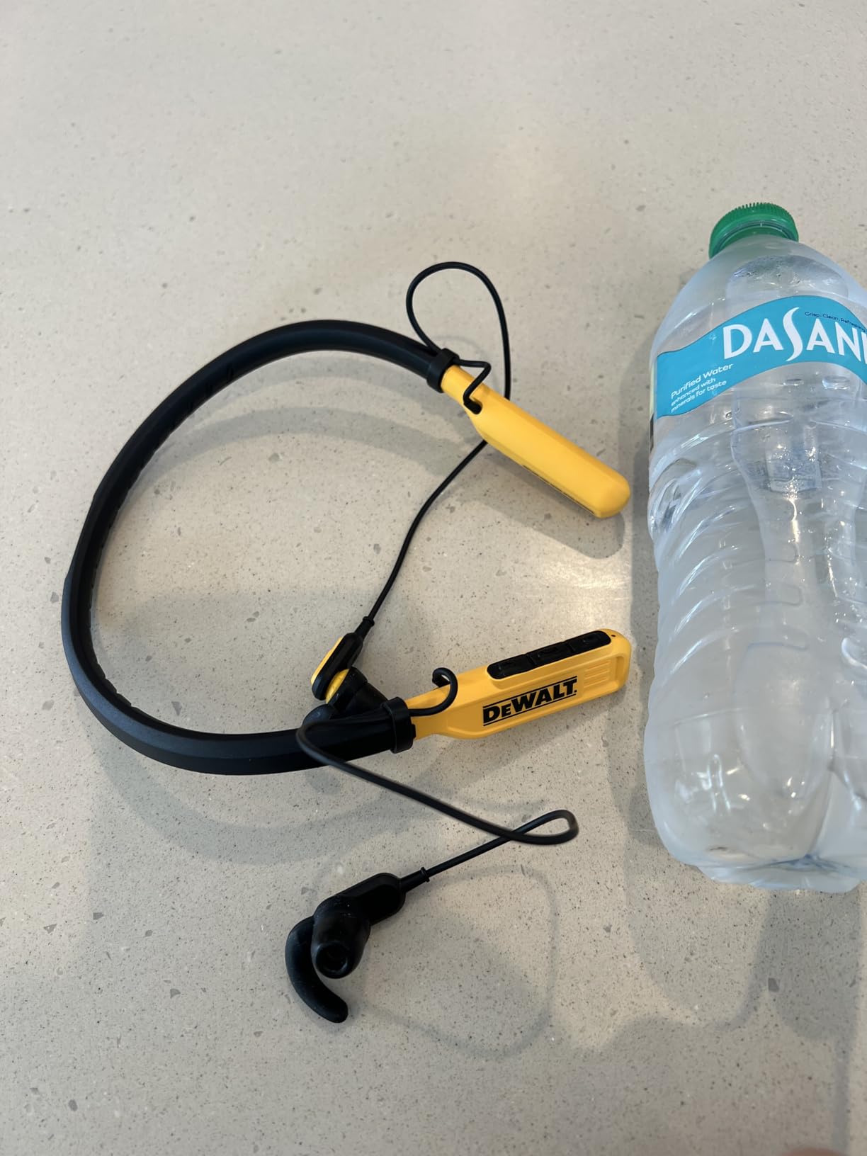 DEWALT Heavy Duty Bluetooth Neckband Headphones, Wireless Around The Neck Earbuds w/ 30H Runtime + Noise Isolation, Secure Magnetic Wireless Earbuds, Jobsite Pro Built-in Mic Bluetooth Headsets - Customer Photo 1