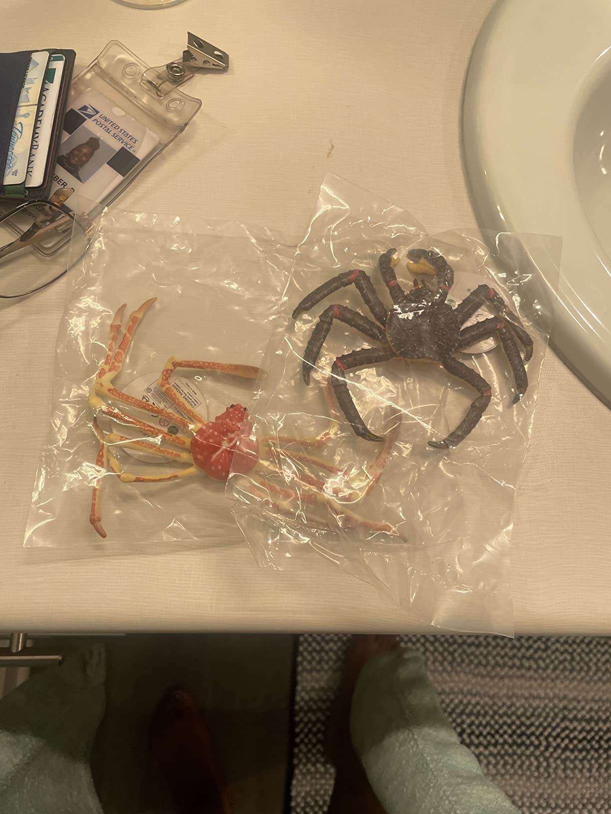 Gemini&Genius King Crab and Spider Crab Toys Set, Marine Animals Toys Sea Animal Action Figures Gift Great for Educational, Cake Topper, Swim, Bath Toys, Stocking Stuffers for Kids - Customer Photo 2