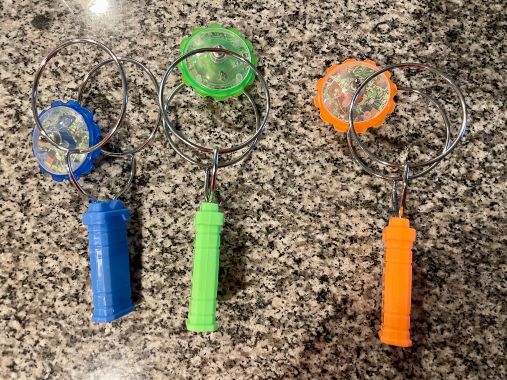 Jishi Retro Magic Rail Twirler 3Pcs Light Up Glow Magnetic Gyro Wheel, Kids Classic Vintage Trick Yoyo Sensory Fidget Toys, Cool Unique Nostalgia Gifts Fun Stocking Stuffers for 3+ Year Old Boys Girls - Customer Photo 1