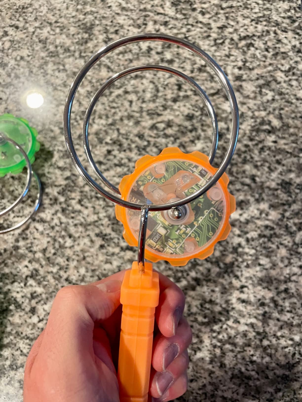 Jishi Retro Magic Rail Twirler 3Pcs Light Up Glow Magnetic Gyro Wheel, Kids Classic Vintage Trick Yoyo Sensory Fidget Toys, Cool Unique Nostalgia Gifts Fun Stocking Stuffers for 3+ Year Old Boys Girls - Customer Photo 2