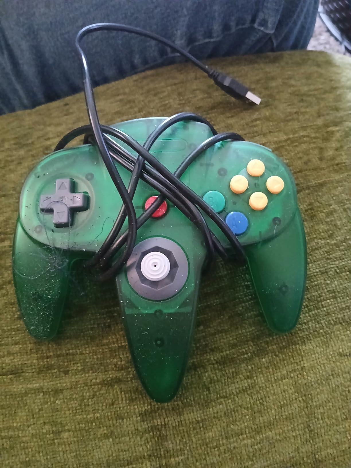 KIWITATA Classic N64 Controller, N64 Wired USB PC Game Pad Joystick Controller for Windows & MAC & Raspberry Pi Clear Green Customer Review KIWITATA Classic N64 Controller, N64 Wired USB PC Game Pad Joystick Controller for Windows & MAC & Raspberry Pi Clear Green - Customer Photo 1