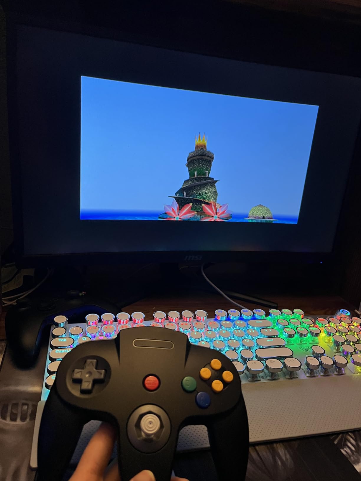 KIWITATA Classic N64 Controller, N64 Wired USB PC Game Pad Joystick Controller for Windows & MAC & Raspberry Pi Clear Green Customer Review KIWITATA Classic N64 Controller, N64 Wired USB PC Game Pad Joystick Controller for Windows & MAC & Raspberry Pi Clear Green - Customer Photo 2