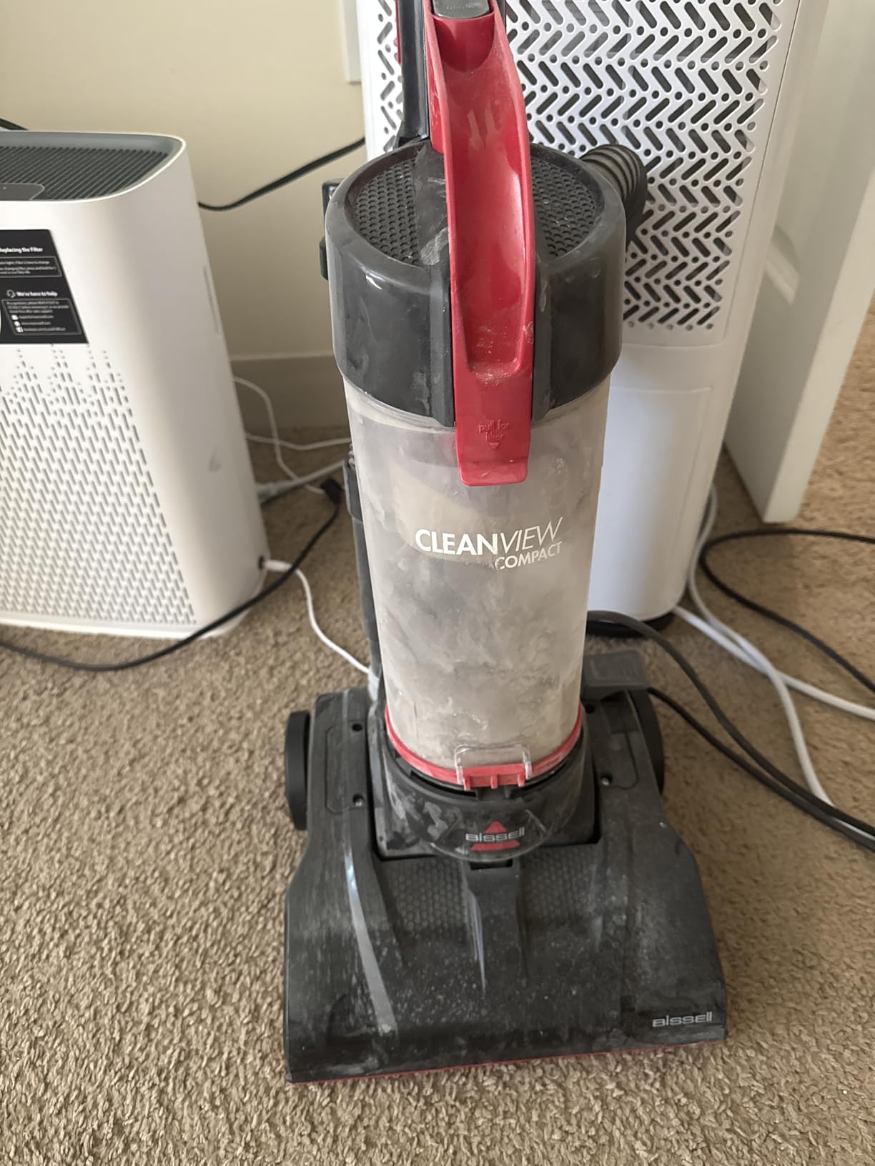 BISSELL CleanView Compact Turbo Upright Vacuum with Quick Release Wand, Full Size Power, Compact Size for Apartments & Dorms, 3437F - Customer Photo 3