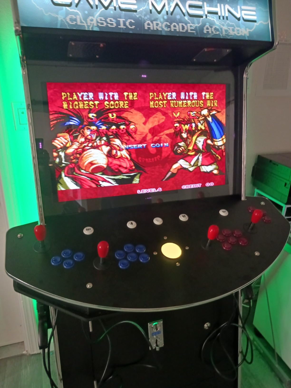 4 Player Games 4600 Games 32 inch Screen Black Full Size Commercial Grade Upright Standup Arcade Machine with 2 Game Guns Included customer photo 1