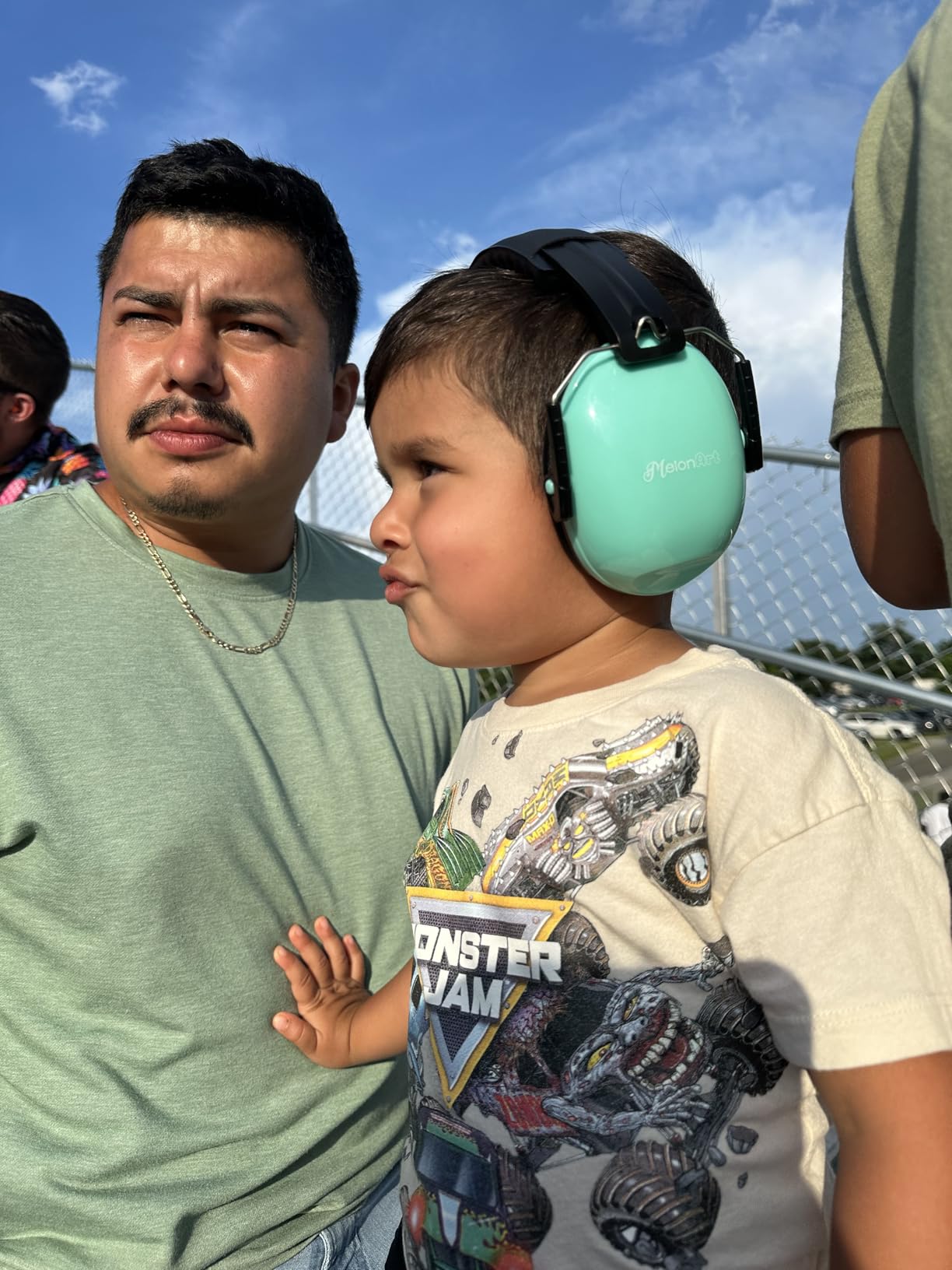 MelonArt Kids Ear Protection Earmuffs Safety Hearing Protection Headphones Noise Reduction for Autism Sensory Kids Chirldren (Mint & Pink & Orange) - Customer Photo 1