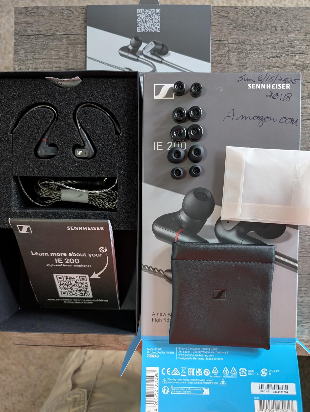 Sennheiser Consumer Audio IE 200 In-Ear Audiophile Headphones - TrueResponse Transducers for Neutral Sound, Impactful Bass, Detachable Braided Cable with Flexible Ear Hooks - Black - Customer Photo 1