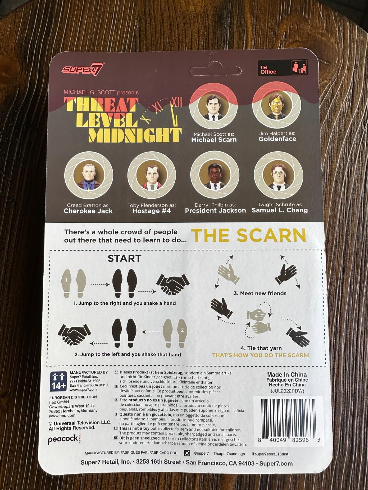Super7 The Office Threat Level Midnight Creed Bratton as Cherokee Jack - 3.75