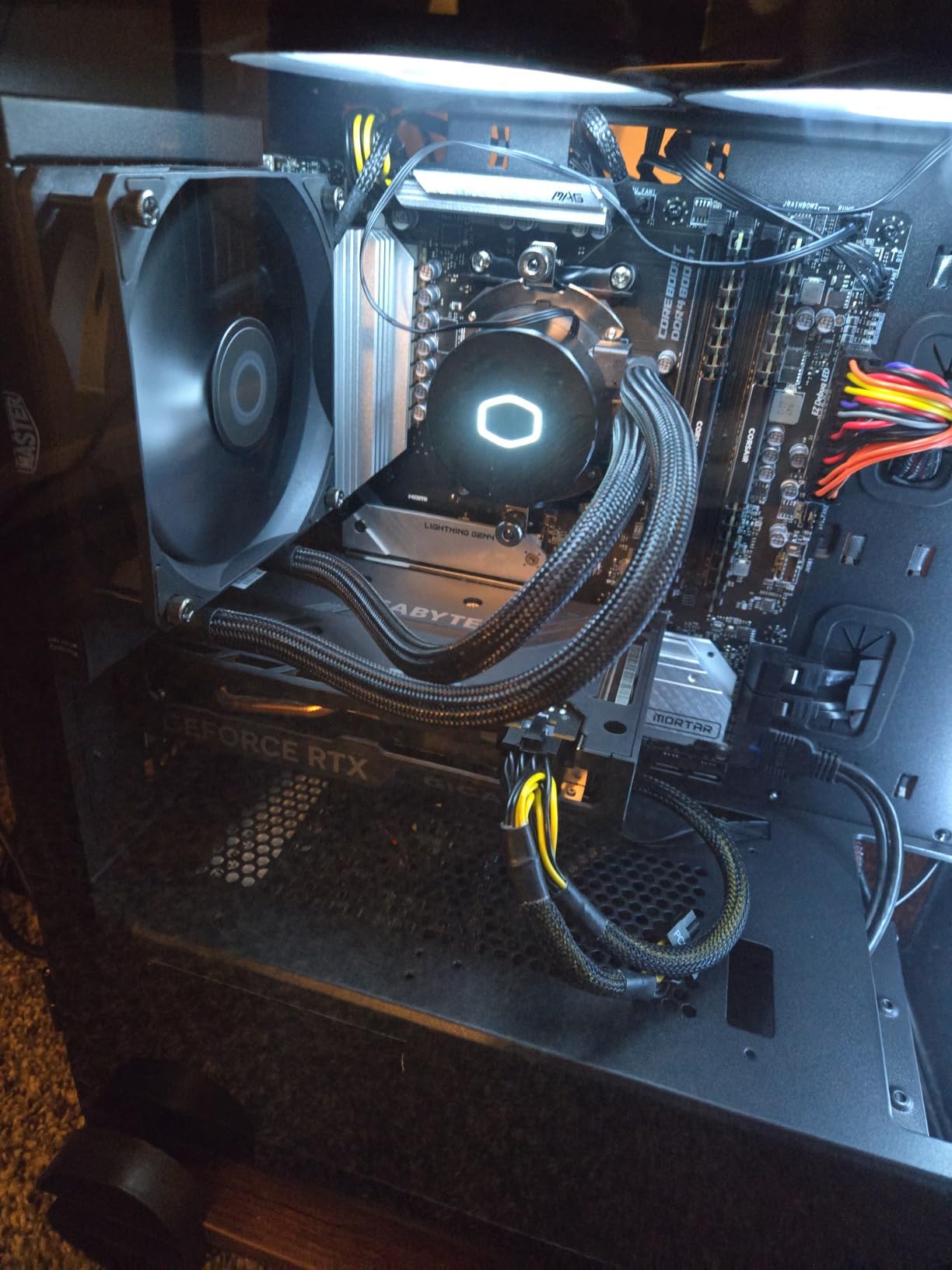 Cooler Master MasterLiquid 360L Core 360mm Close-Loop AIO Liquid Cooler, ARGB Sync, Gen S Coldplate Pump, 120mm PWM, CryoFuze 14W/mK, AMD Ryzen AM5/AM4, Intel LGA1700/1200 (MLW-D36M-A18PZ-R1) , Black - Customer Photo 5