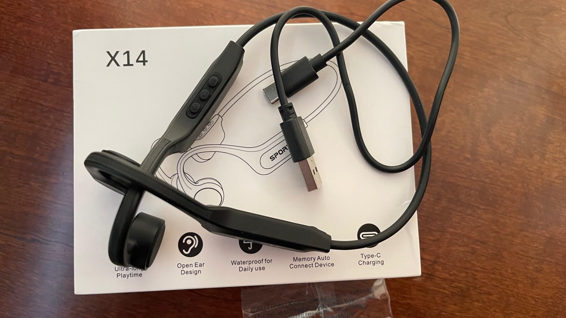 CXK Bone Conduction Headphones Bluetooth 5.4 Open Ear Headphones with Mic, Premium Loud Sound 10Hrs Playtime Bluetooth Headphones, IPX6 Waterproof Sports Headset for Running, Cycling, Walking - Customer Photo 2