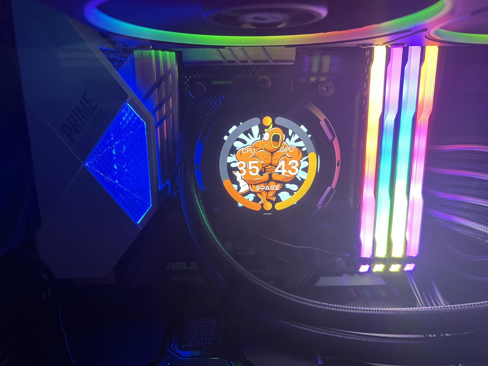 ID-COOLING SL240 CPU Liquid Cooler with Display, Customizable 2.1