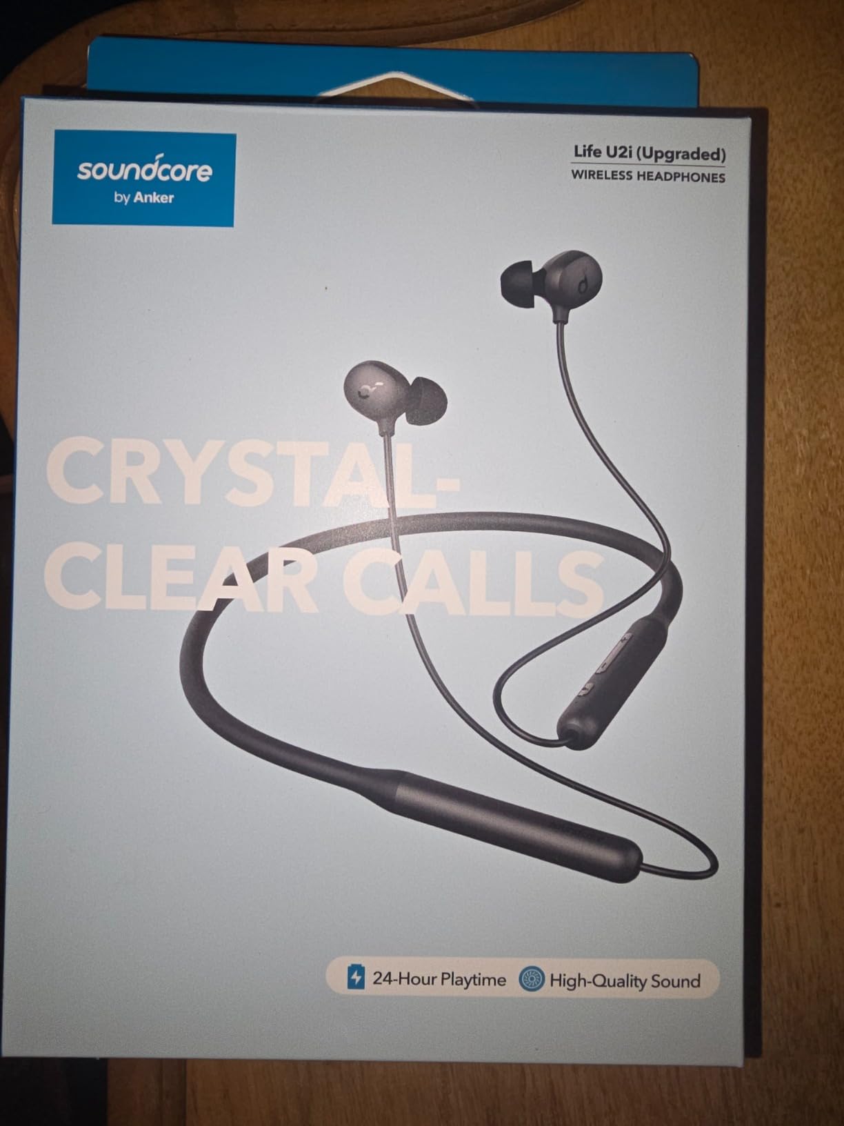 Soundcore by Anker Life U2i Wireless Neckband Headphones, 10mm Drivers with BassUp Technology, 24H Playtime, AI-Enhanced Calls, Foldable and Lightweight, IPX5 Water-Resistant, Secure Fit, Bluetooth 5 - Customer Photo 2