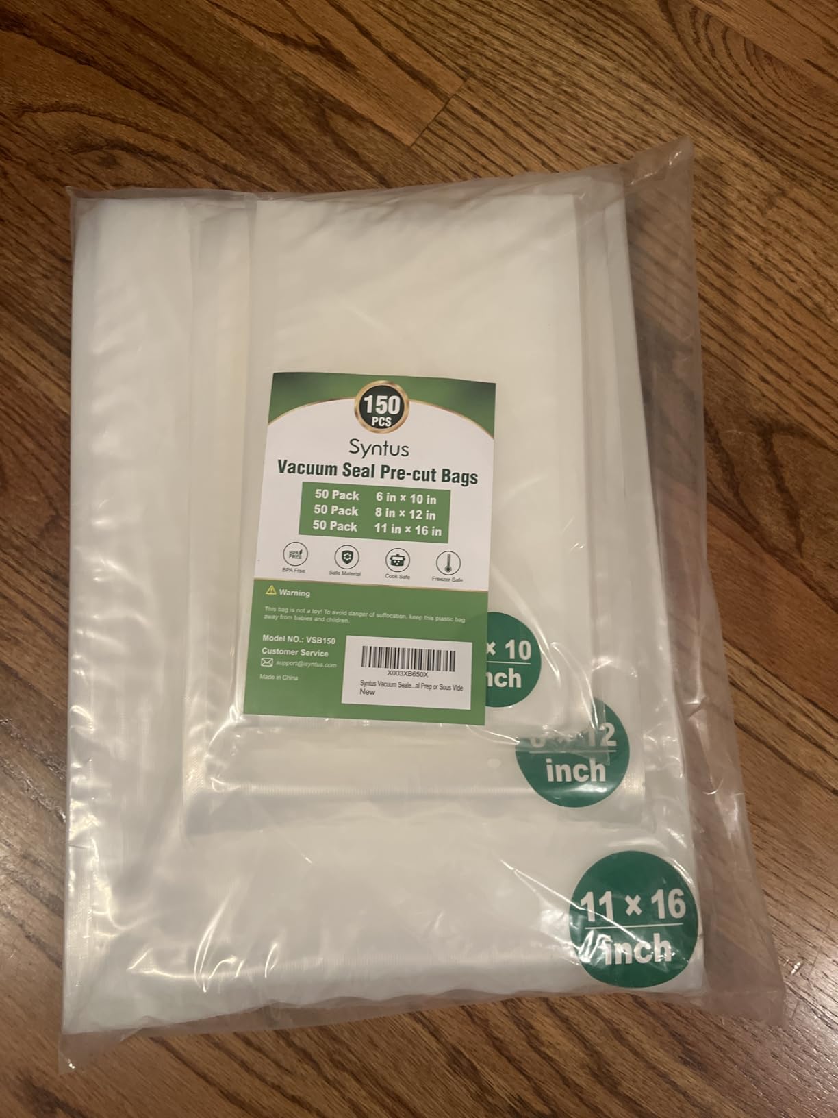 Syntus Vacuum Sealer Bags, 300 Gallon 11