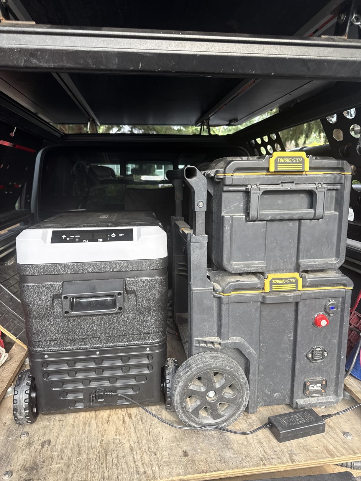 EUHOMY 12 Volt Refrigerator, 37QT(35L) Electric Cooler, Portable Freezer 12V/24V DC 100-240V AC, 12V Fridge -4℉~68℉, 12V Cooler with Wheels & 2 Baskets for Travel, Truck, Boat, Camping - Customer Photo 2