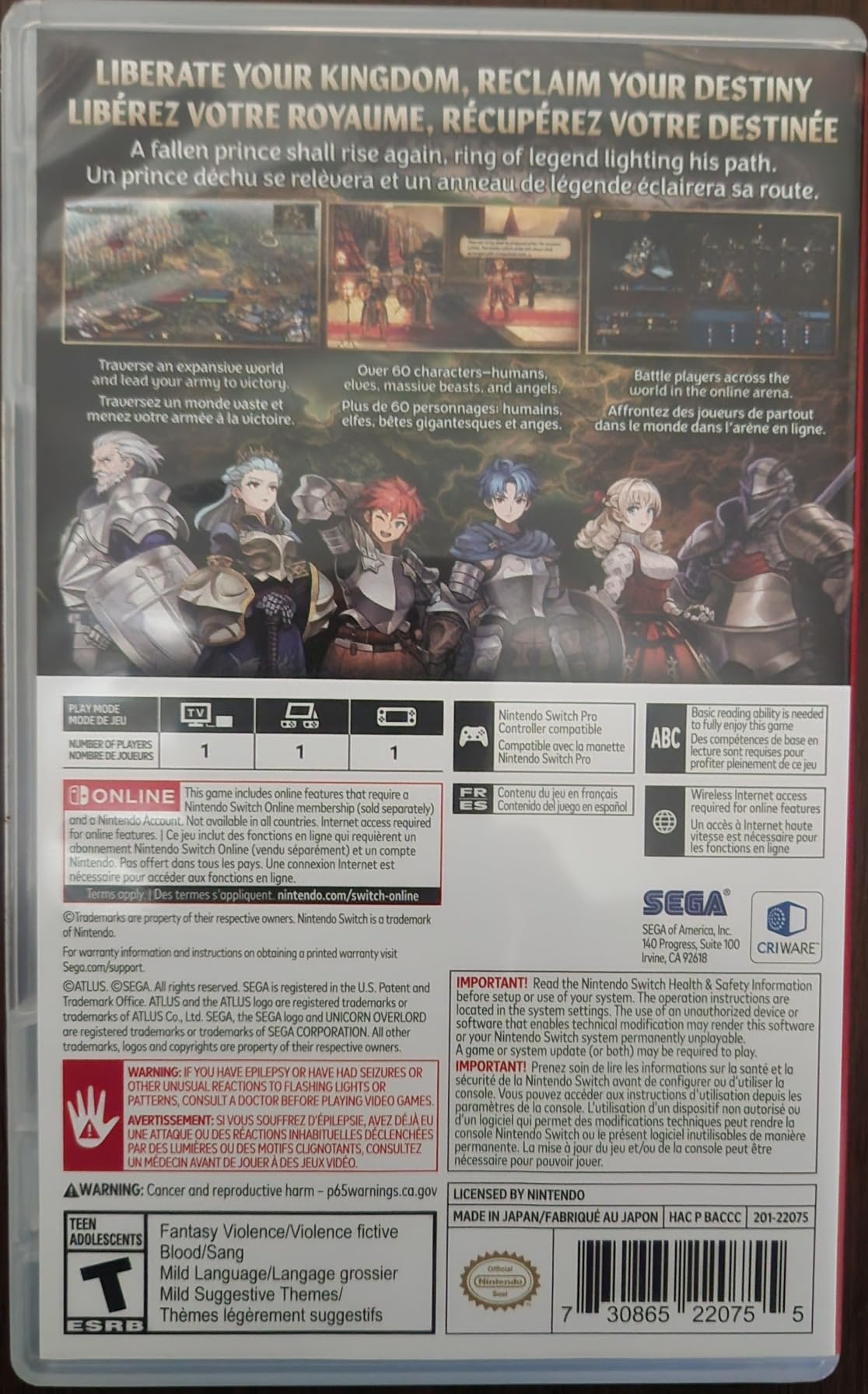 Unicorn Overlord - Nintendo Switch - Customer Photo 1