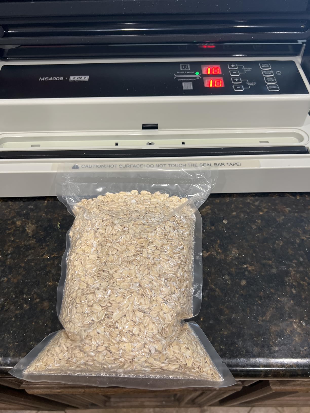 MAGIC SEAL 16'' Commercial Vacuum Sealer Machine, Meat Sealer Vacuum Packing Machine with Double Pump and Auto Cooling System, Sealing and Vacuum Time Control, Compatible with Mylar Bags - Customer Photo 1