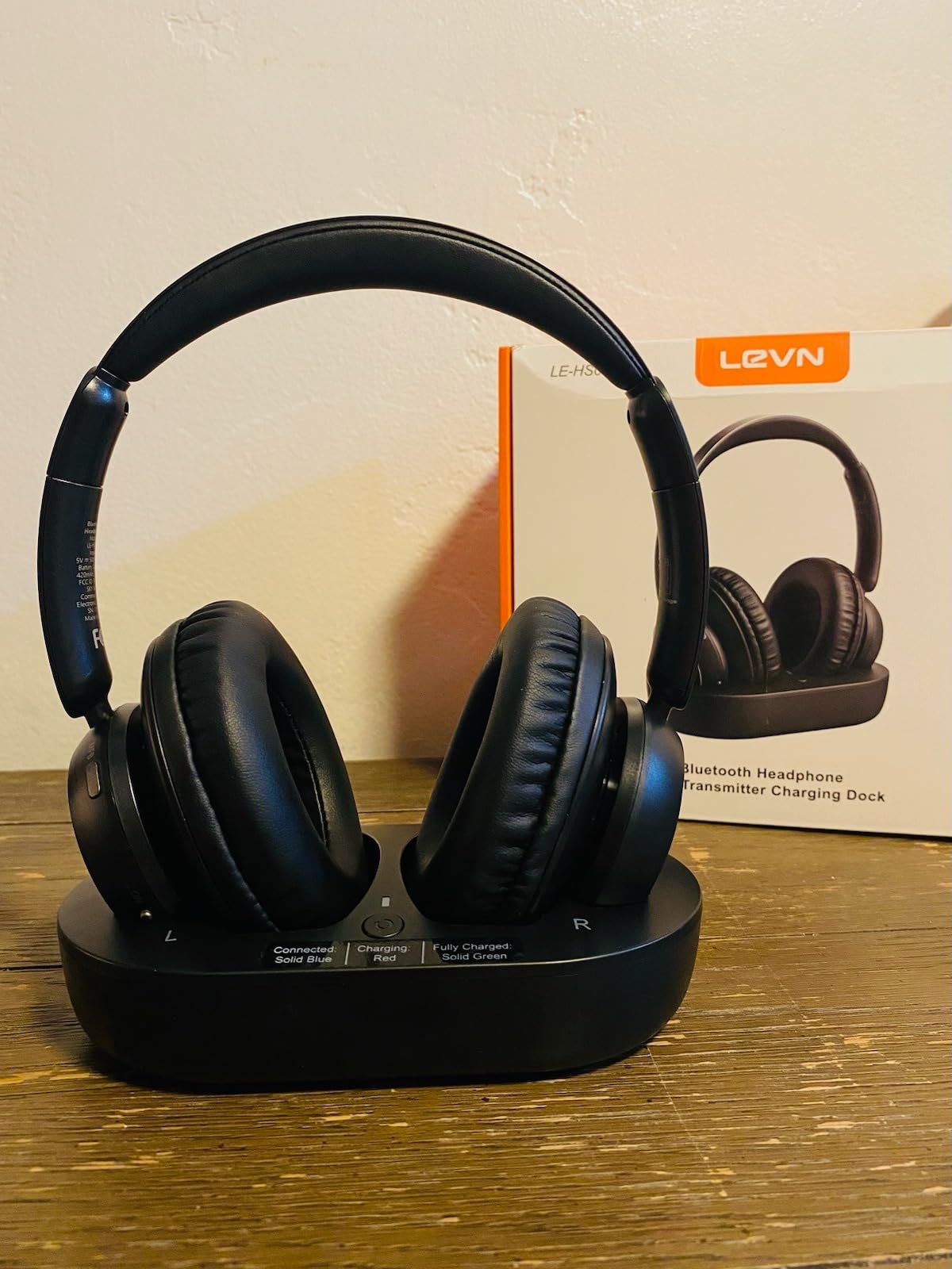 LEVN Wireless Headphones for TV Watching, TV Headphones Wireless for Seniors with Transmitter Charging Base, Hearing-impaired, No Audio Delay Blutooth 5.2, Plug and Play, Gifts for Elderly - Customer Photo 2