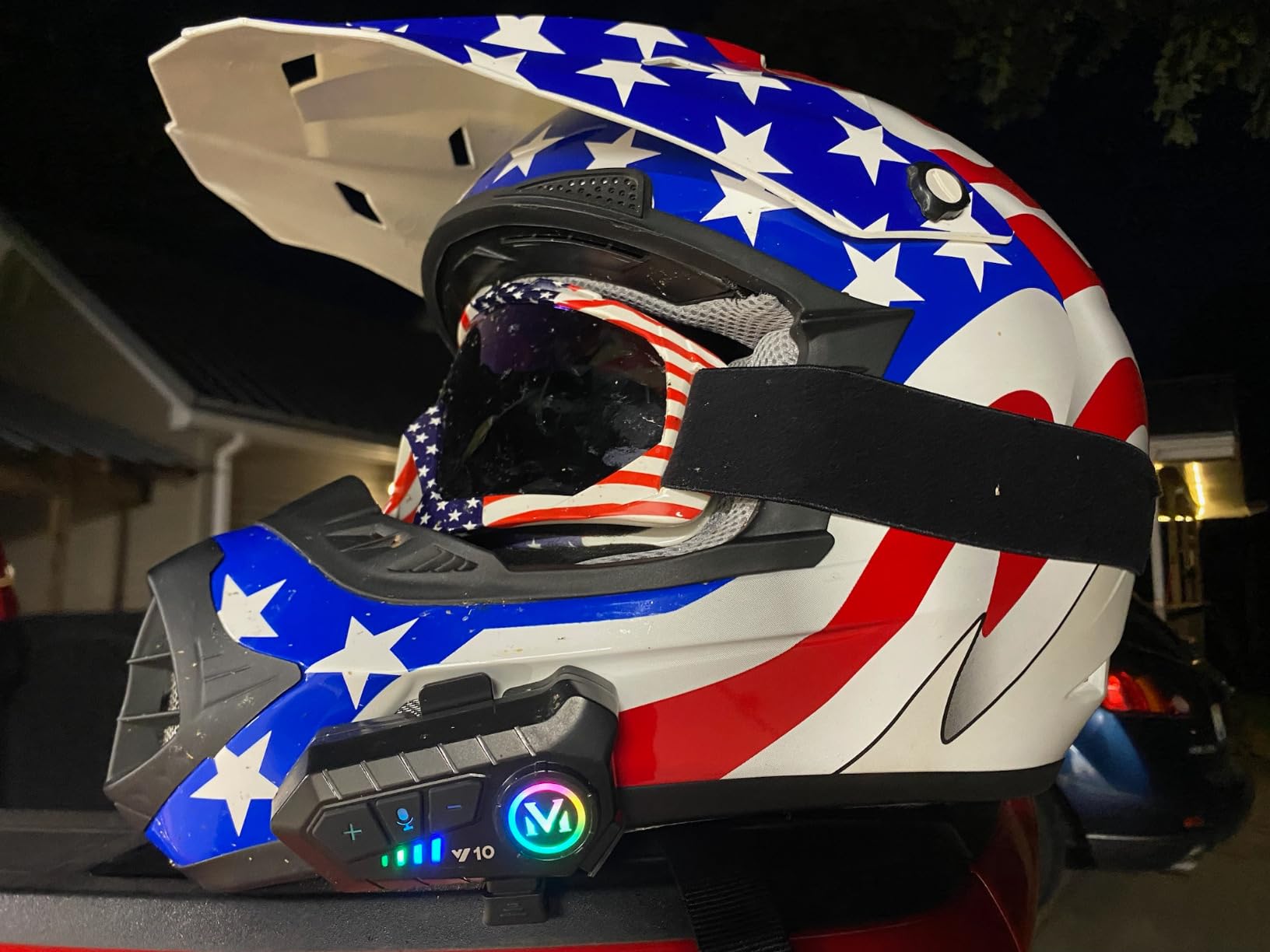 Motorcycle Bluetooth Headset Speaker Skiing Earphone Waterproof Bluetooth Helmet Headset with Noise Cancellation Ultra-Thin Wireless Bluetooth Headphones for All Helmets - Customer Photo 1