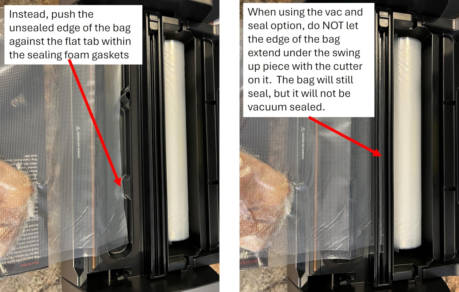 Bonsenkitchen Vacuum Sealer Machine, Globefish Technology for Perfect Vacuum Sealing, Powerful Low-Noise Food Vacuum Sealer with Easy Handle Design, Built-in Cutter & Bag Storage, 1 Bag Roll & 10 Bags customer photo 1