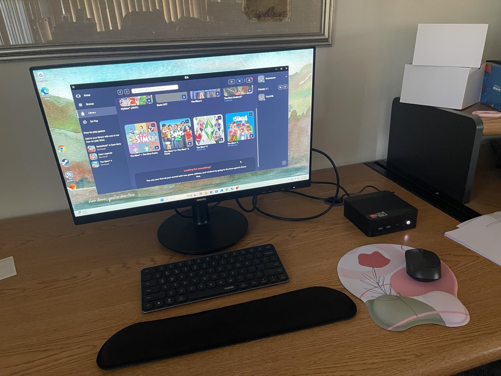 P4 Light Gaming Mini PC, Ryzen 7 5825U, 32GB RAM 1TB SSD, 11 Pro Triple 4K 60HZ Displays Desktop Computers, Support PS3 Emulator Micro PC, HDMI+DP+Type-C, WiFi 6E, BT5.2, Dual 2.5GbE LAN - Customer Photo 1