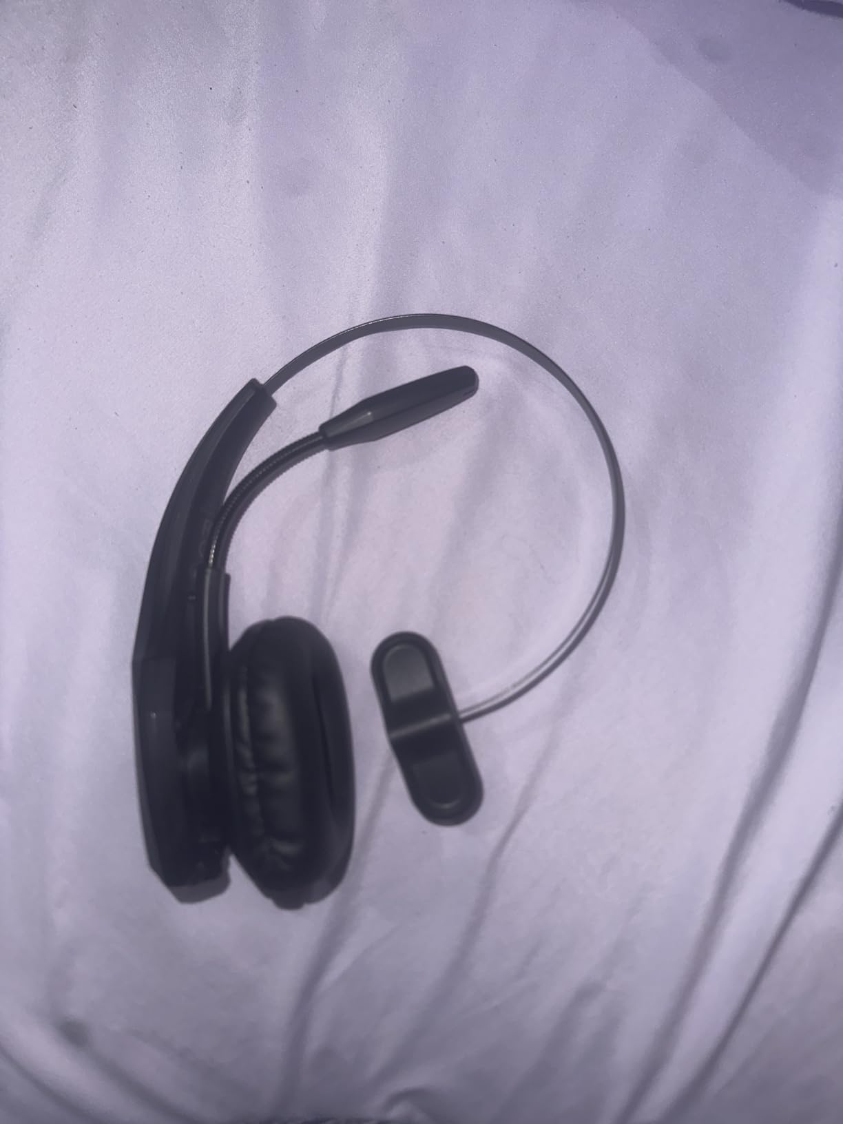 Trucker Bluetooth Headset, Wireless Headset with Mic, Bluetooth Headsets with Dual Noise Cancelling Microphone & Mute Button, 55Hrs Working Time PC Headsets for Cell Phones, Computer, Truck Driver - Customer Photo 2