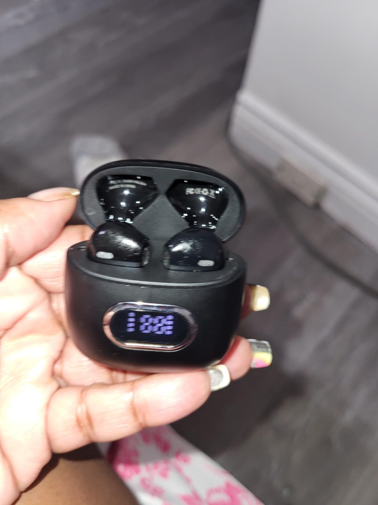 Wireless Earbud, Bluetooth Headphones 5.3 Stereo Bass 42H in-Ear Earphones 2024 Noise Cancelling Ear Buds 4 ENC Mic Call Bluetooth Earbud USB-C LED Display IP7 Waterproof Sport Headset for Android iOS - Customer Photo 3