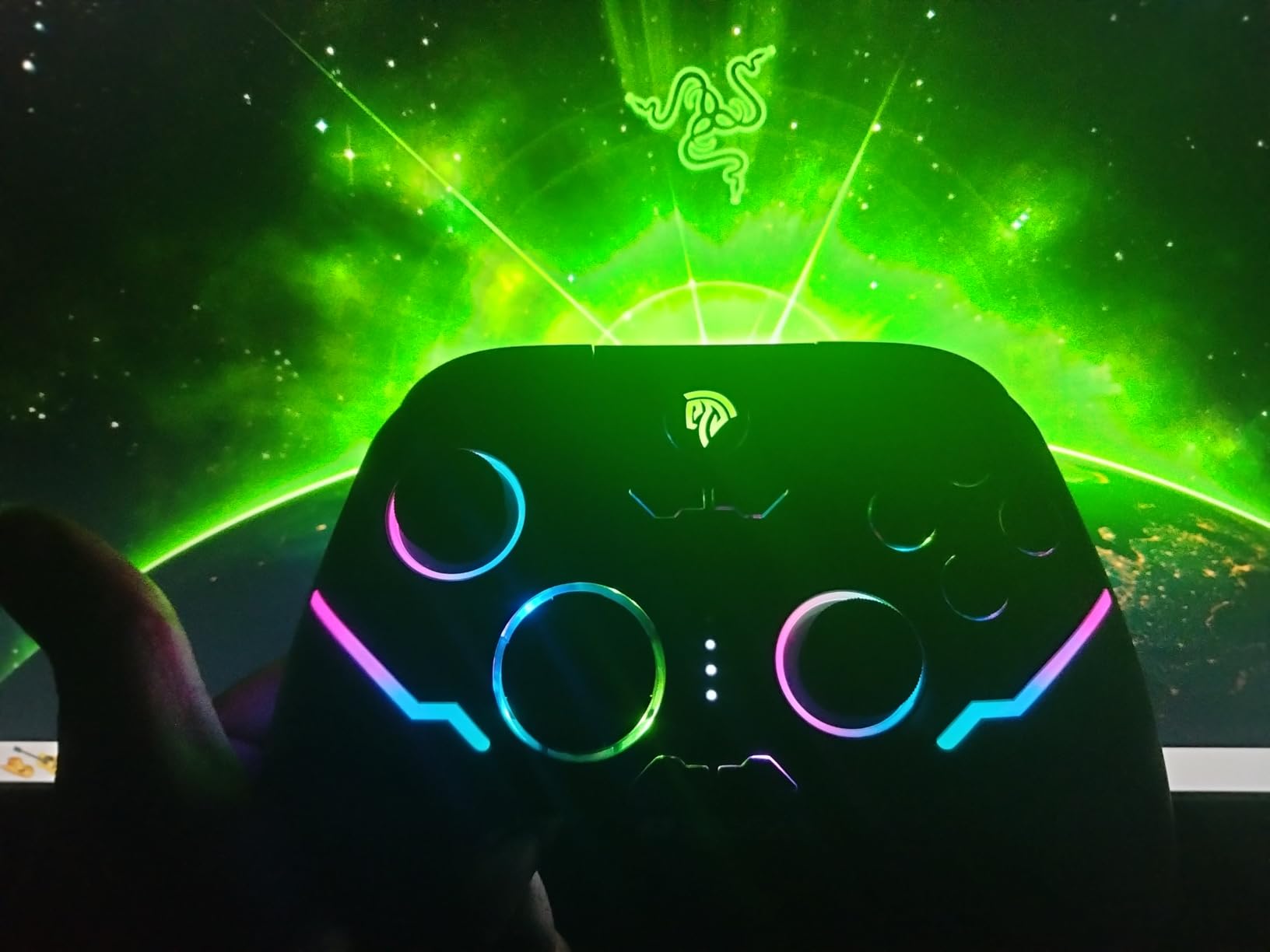 EasySMX X15 PC Controller - Enhanced Wireless Bluetooth Controller with Hall Joysticks/Hall Triggers/RGB Lighting - No Stick Drift, No Dead Zone - Work for Windows PC, Android, Steam and Switch customer photo 2