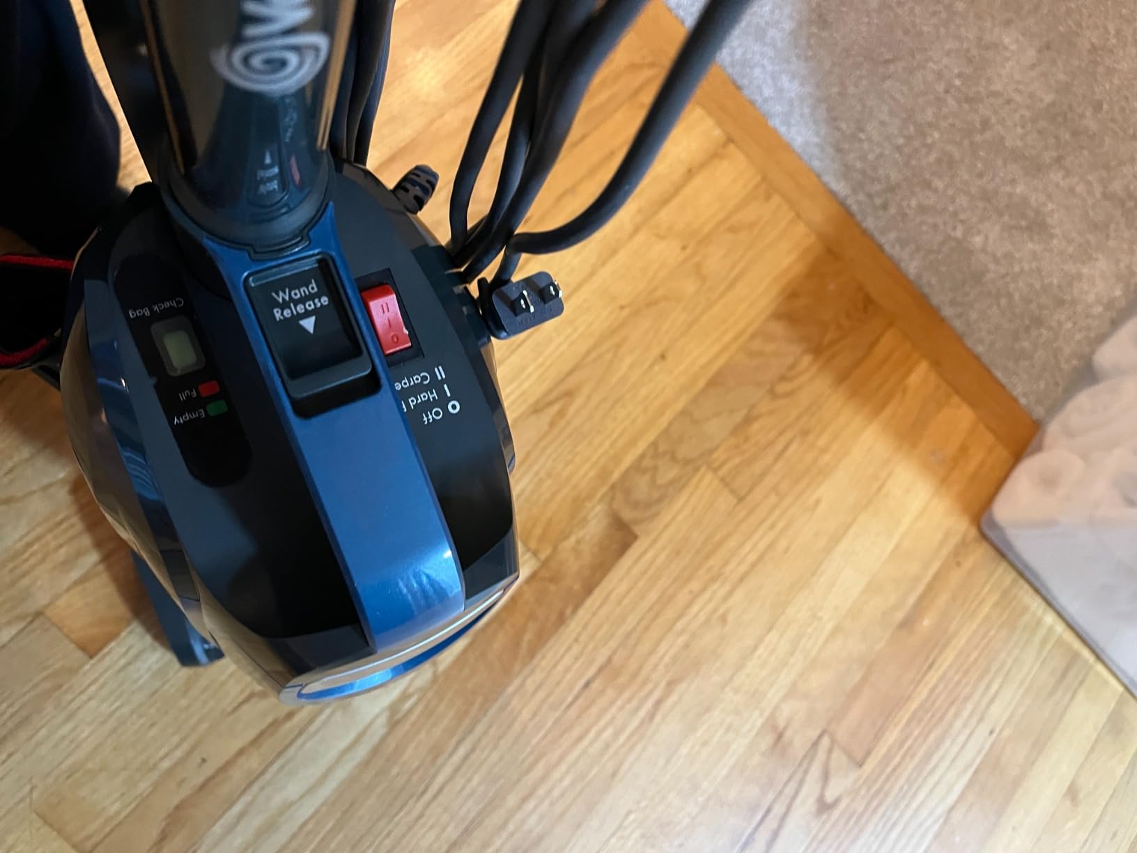 Vacmaster UB0302E Bagged Upright Vacuum Lightweight Cleaner 2-Motor Power Suction with HEPA Filtration, LED Headlight for Pet Hair, Carpet and Hardwood Floor, Blue - Customer Photo 2