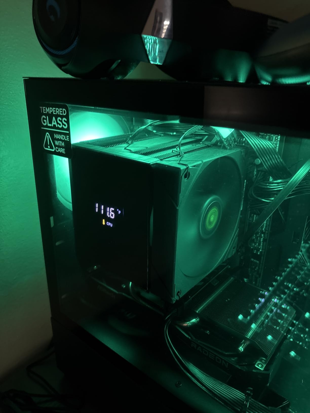 GAMDIAS Boreas M2-51D CPU Air Cooler, Real-Time Digital Display Top Cover, 5 Copper Heatpipes, Aluminum Heatsink, Low-Noise PWM 120mm Fan, Software Ready, for AMD AM5/AM4；Intel LGA 1851/1700, Black - Customer Photo 1