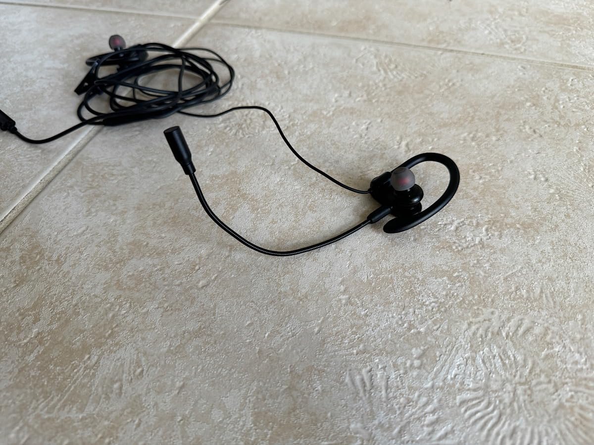 USB C & USB A Earbuds with Boom Mic for Smartphones & Computers, Wired USB C In-ear Headset with Wrap-Around Ear Hooks, Dual Mic Earbuds, 5.9FT - Perfect for Calling, Meeting, Work and Gaming Customer Review USB C & USB A Earbuds with Boom Mic for Smartphones & Computers, Wired USB C In-ear Headset with Wrap-Around Ear Hooks, Dual Mic Earbuds, 5.9FT - Perfect for Calling, Meeting, Work and Gaming - Customer Photo 3