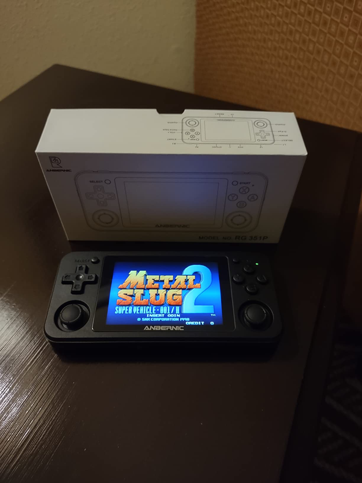 RG351P Handheld Game Console, Retro Game Console Open Linux Tony System RK3326 Chip 64G TF Card 2500 Classic Games 3.5 Inch IPS Screen 3500mAh Battery (Purple) - Customer Photo 1