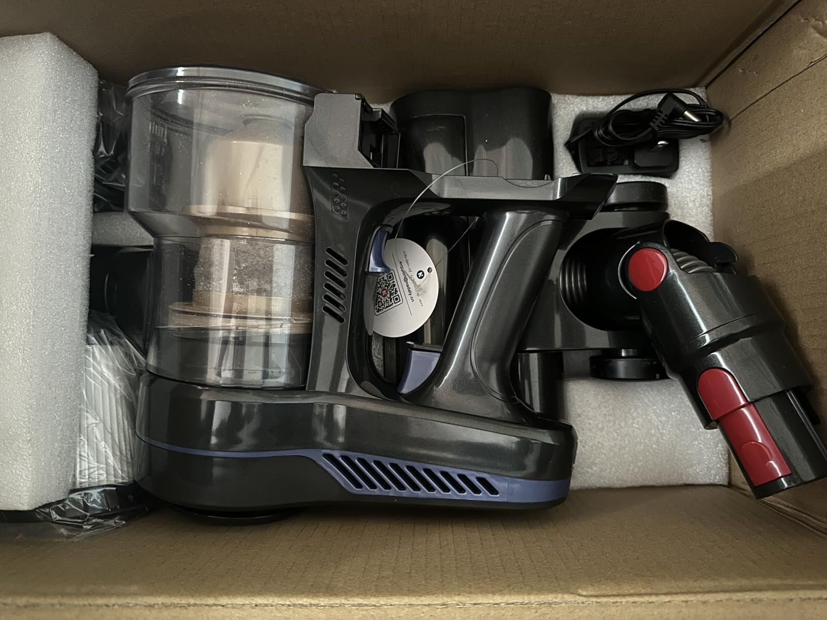 NADALY Cordless Vacuum Cleaner, Powerful Stick Vacuum with 45min Runtime, Anti-Tangle Vacuum Cleaners for Home, 1.5L Dust Cup, Rechargeable Wireless Vacuum for Hardwood Floor Carpet Pet Hair - Customer Photo 1