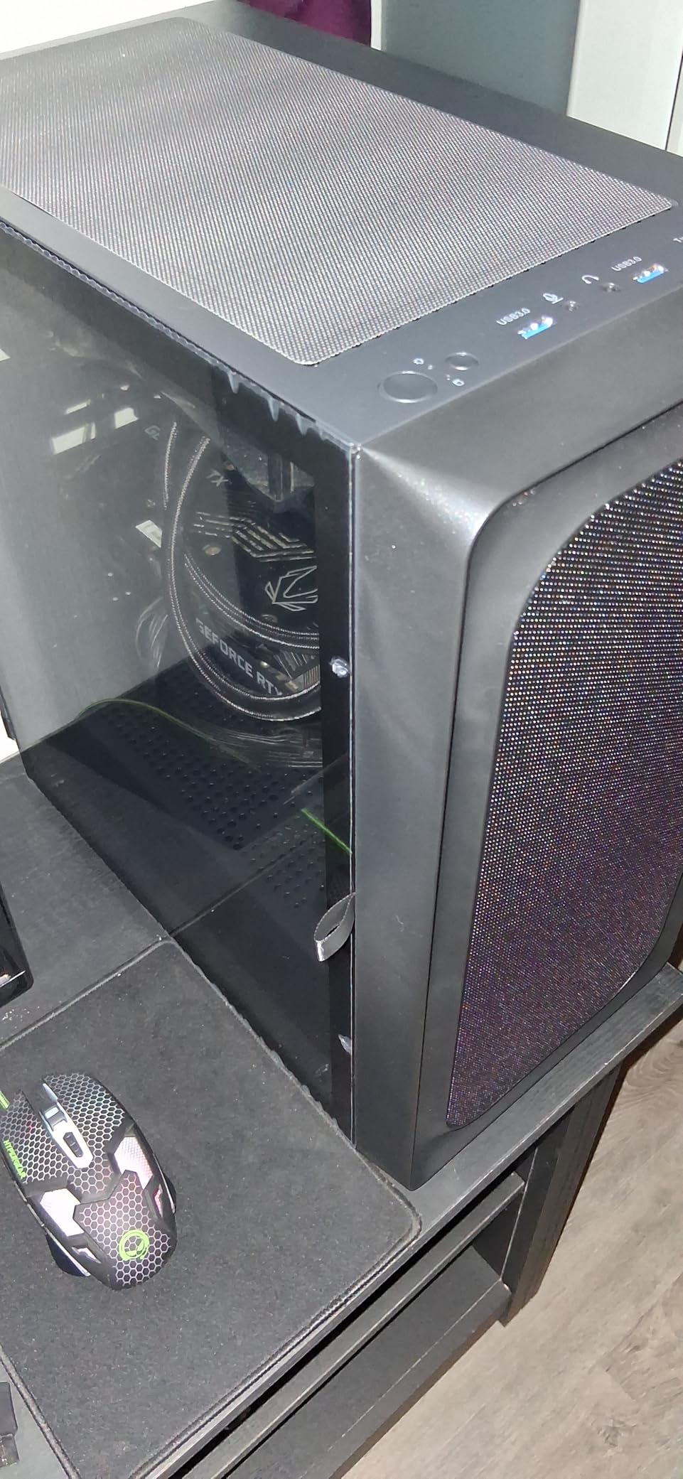 DARKROCK EC2 Black ATX Mid Tower PC Case, Type-C Ready, Supports 50 Series Graphics Cards, Tempered Glass Side Panel, up to 8 x 120mm Cooling Fans & 1 x 360mm Radiator, 1 x Pre-Installed Fan - Customer Photo 1