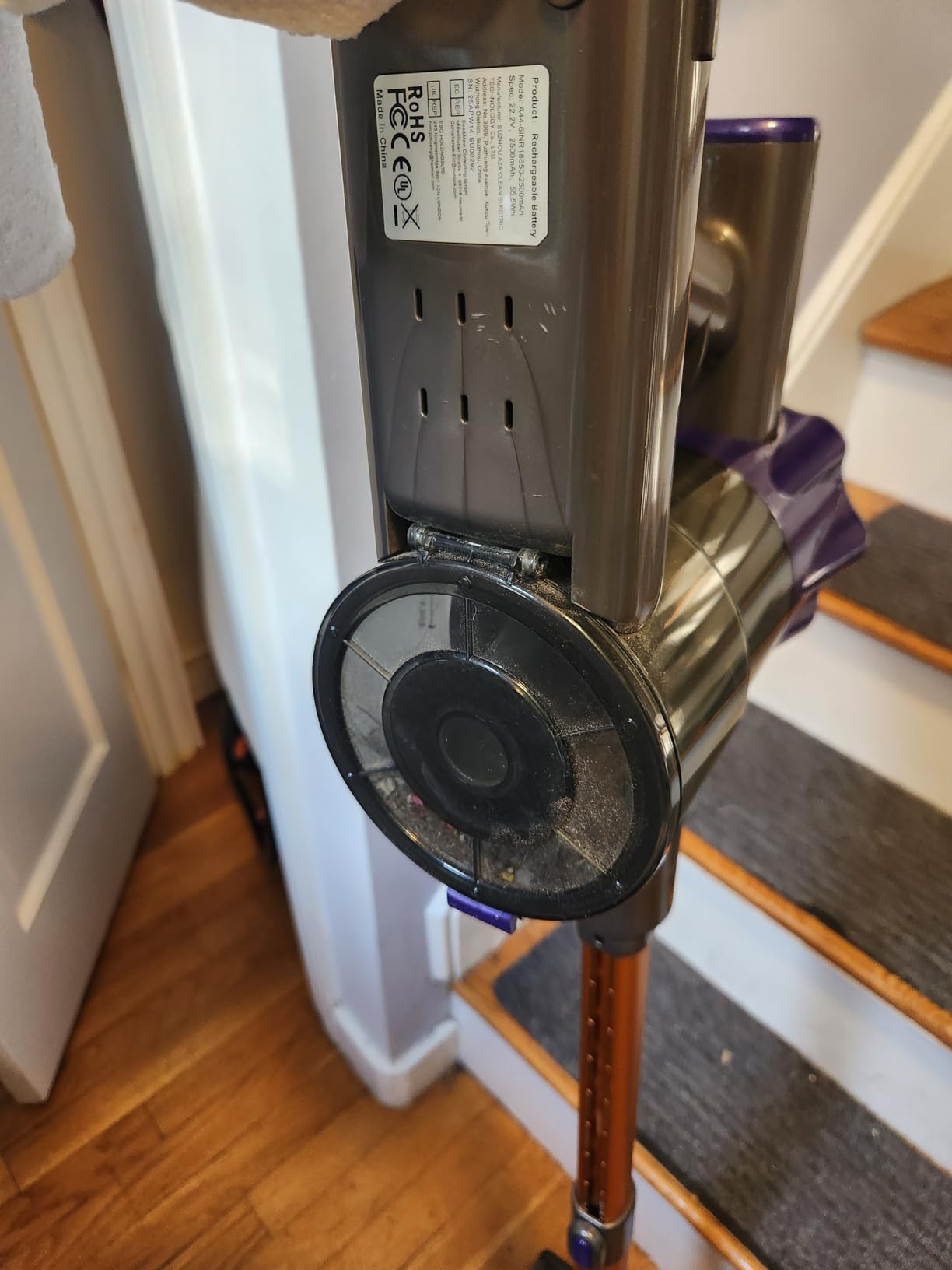 Cordless Vacuum Cleaner, 450W 40Kpa Powerful Stick Vacuum, Up to 50Mins Rechargeable Battery, Vacuum Cleaners for Home Anti-Tangled Lightweight Handheld for Hardwood Floor, Carpets, Pet Hair - Customer Photo 2