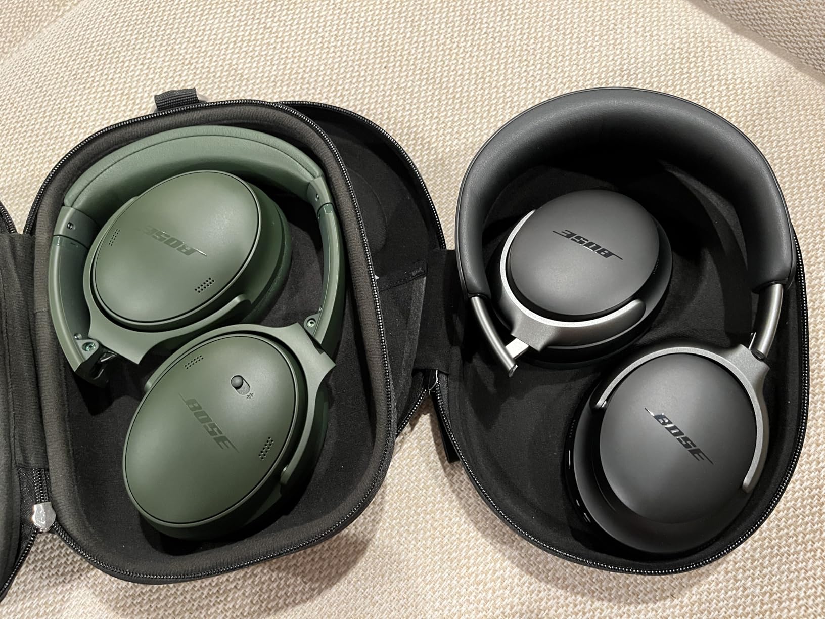 Bose QuietComfort Bluetooth Headphones, Wireless Headphones with Active Over Ear Noise Cancelling and Mic, Deep Bass, Up to 24 Hours of Playtime, Sandstone - Customer Photo 1