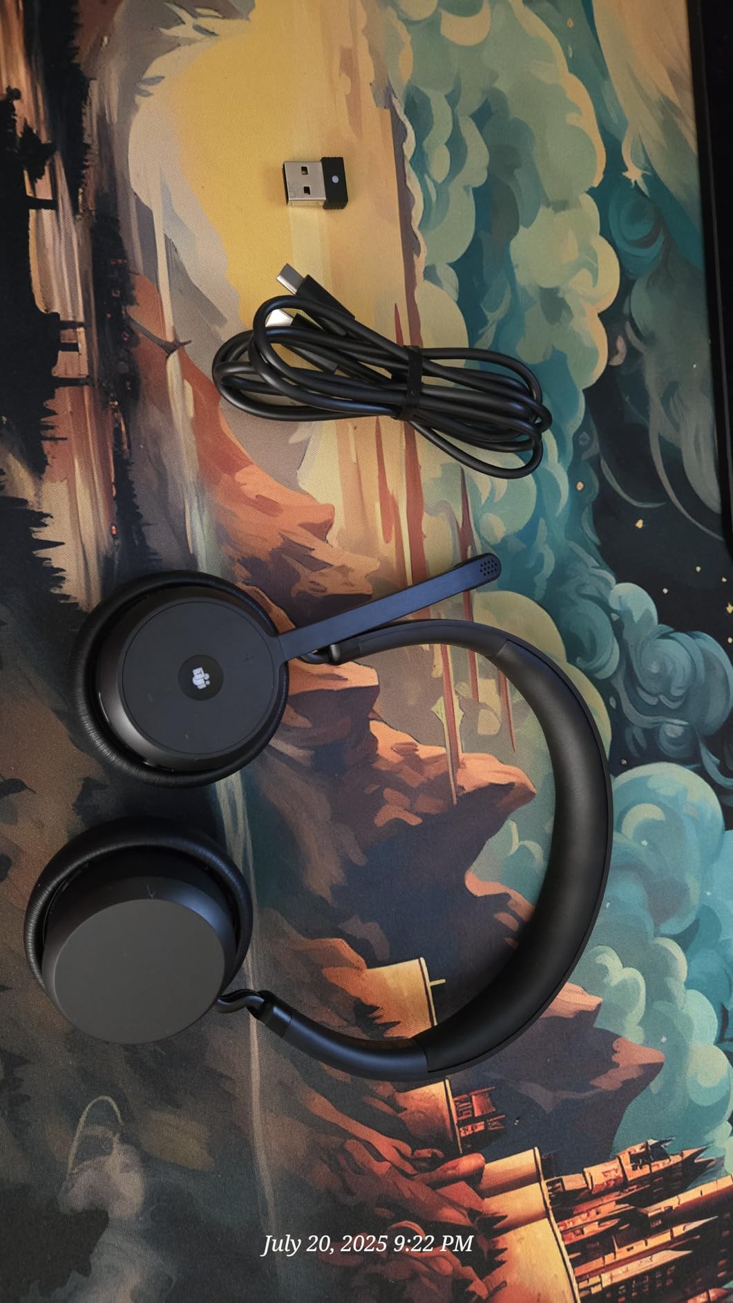 Lenovo Wireless VoIP Headset Teams Certified, Noise-Canceling Mic, Bluetooth 5.3 Multipoint, USB-A Receiver, 31-Hour Talk & 60-Hour Playback, Lightweight Over-Ear Design, Replaceable Earcups Customer Review Lenovo Wireless VoIP Headset Teams Certified, Noise-Canceling Mic, Bluetooth 5.3 Multipoint, USB-A Receiver, 31-Hour Talk & 60-Hour Playback, Lightweight Over-Ear Design, Replaceable Earcups - Customer Photo 2