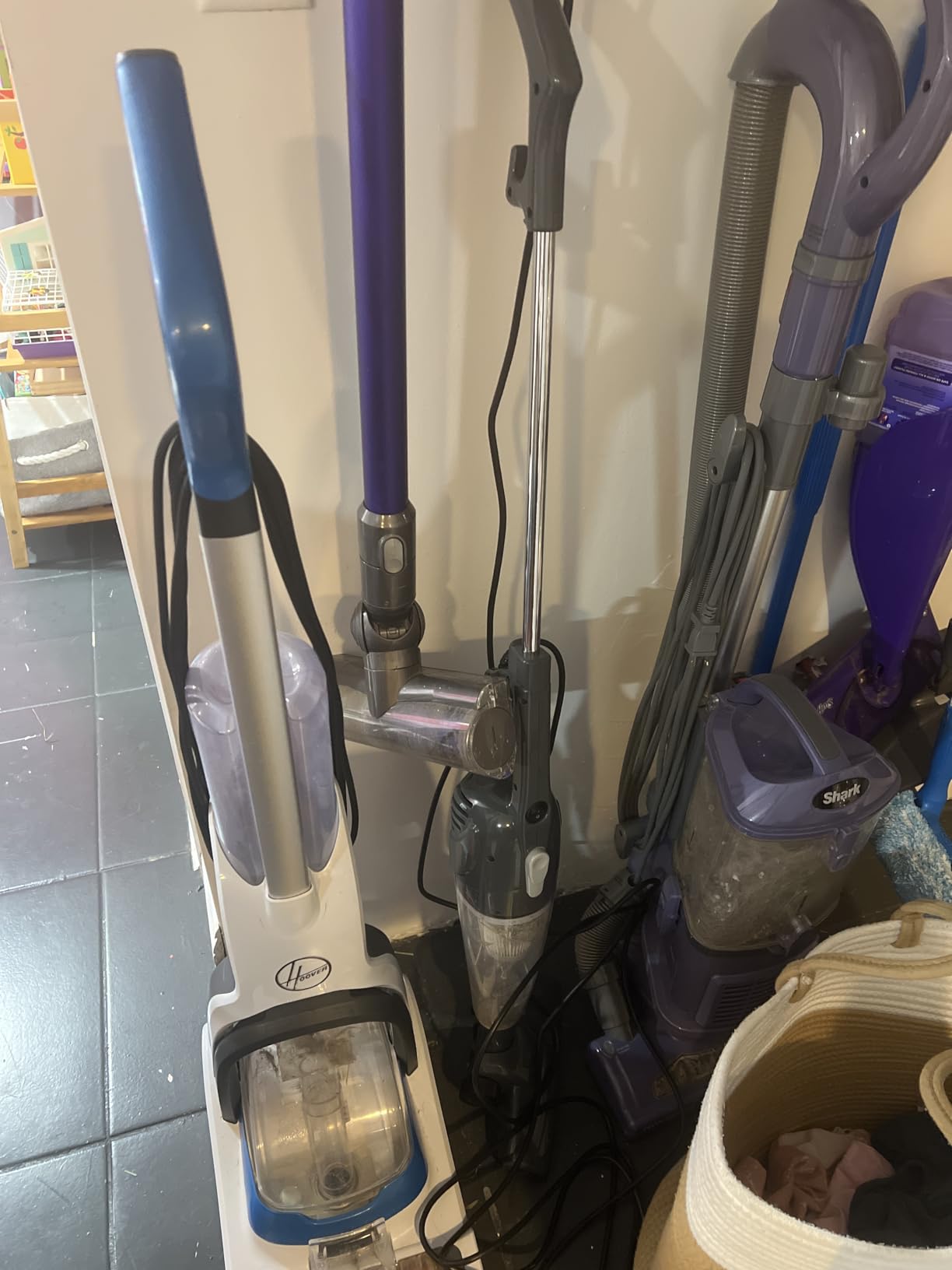 Amazon Basics 2-in-1 Corded Stick Vacuum Cleaner, Convertible to Handheld, Lightweight (3.9 LBS), with Washable HEPA Filter, Crevice Tools, 0.5L Dust Cup, 19.7-Ft Cord, 300W, Black - Customer Photo 1