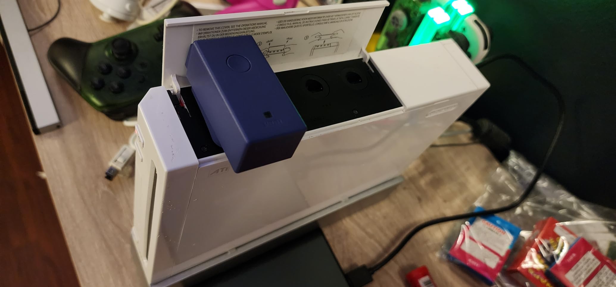 2.4 GHz Wireless GameCube Switch Pro Controller, for NGC GameCube Console, Switch/Switch OLED, PC, Steam Deck (Built-in Rumble) (Rechargeable) (Plug and Play) Clear Yellow - Customer Photo 1