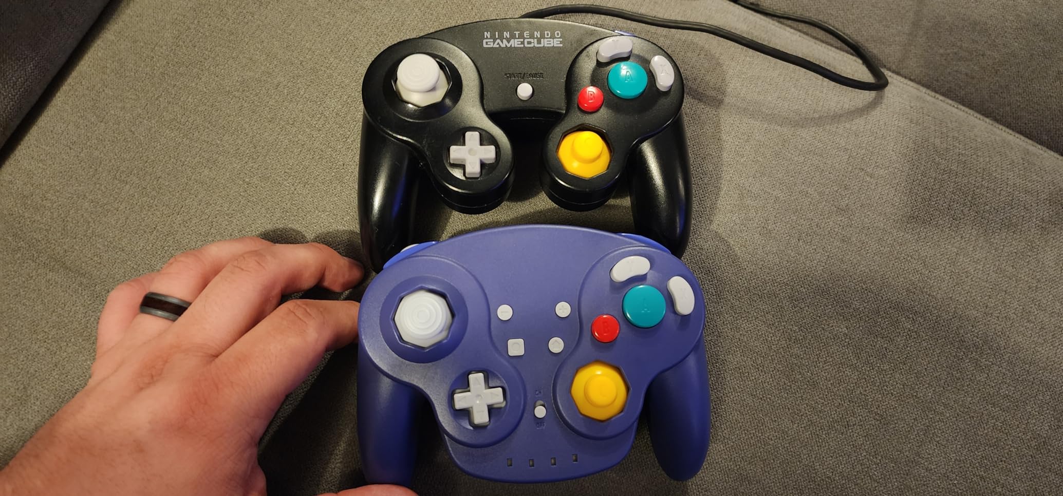 2.4 GHz Wireless GameCube Switch Pro Controller, for NGC GameCube Console, Switch/Switch OLED, PC, Steam Deck (Built-in Rumble) (Rechargeable) (Plug and Play) Clear Yellow - Customer Photo 2