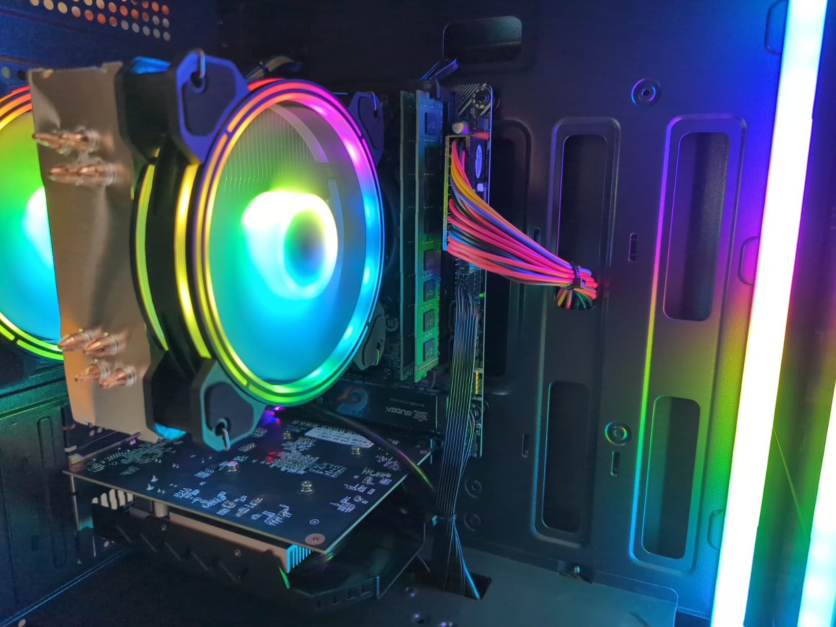 SAAV X1 Prebuilt Gaming PC Desktop Intel G5400 3.7GHz CPU, 16GB RAM, GEFORCE GTX 750 GDDR5 GPU, 512GB NVME, WiFi 6, Bluetooth, Win 11, Mouse Keyboard, PC Gaming Computer Desktop, 1-Year Warranty - Customer Photo 1