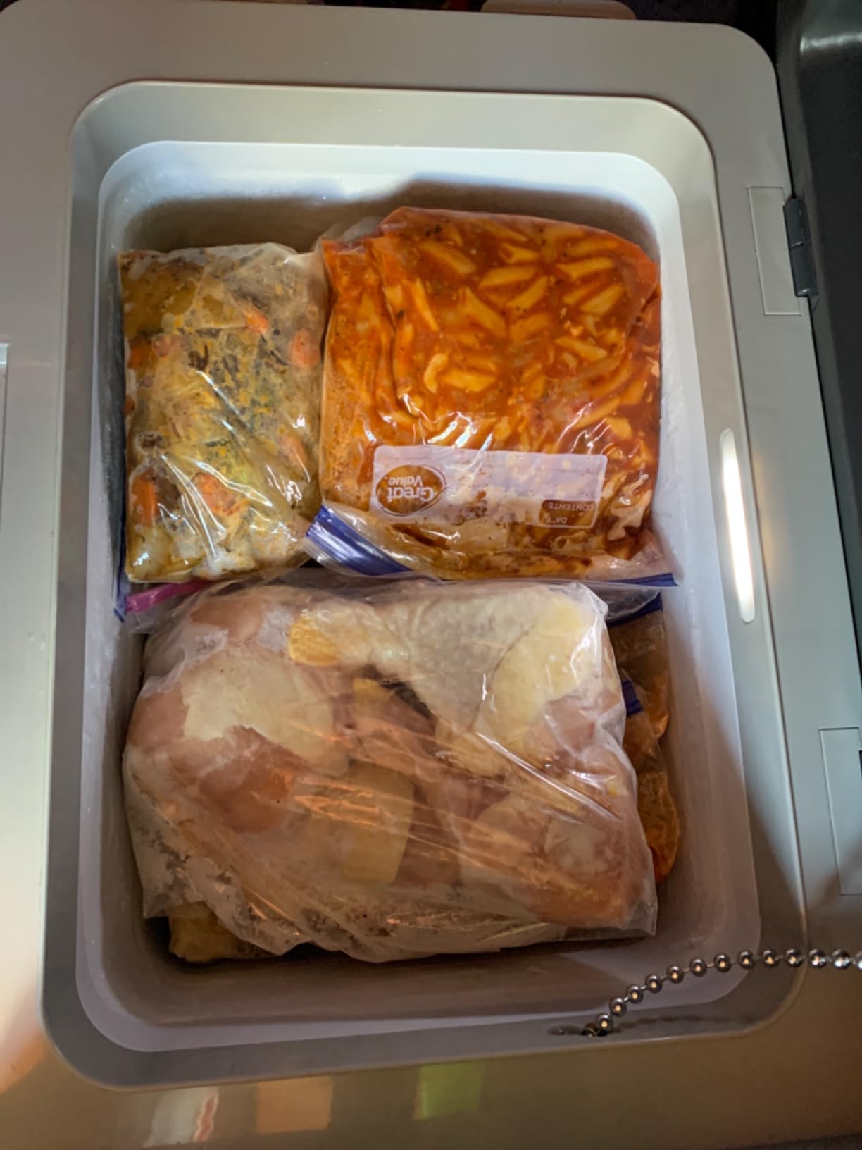 VEVOR Portable Car Refrigerator, 12 Volt Car Refrigerator Fridge, 58 L / 61.5 QT Dual Zone Portable Freezer, -4℉-68℉ Adjustable Temperature, Compressor Cooler for Home, Outdoor, Camping, RV, Car - Customer Photo 1