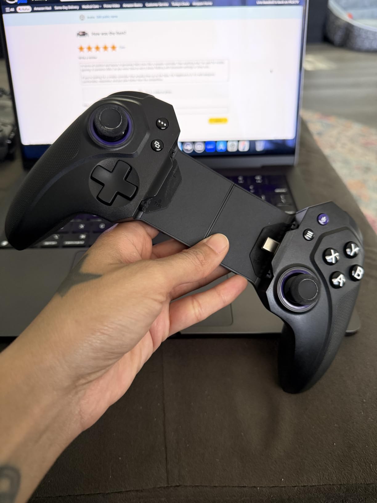 ELO Vagabond Mobile Gaming Controller - iPhone 15/16, iPad Mini & Android Phone Controller (USBC) - Call of Duty Mobile, PS Remote Play, Xbox Cloud Gaming & More - MFI Certified Phone Game Controller - Customer Photo 1