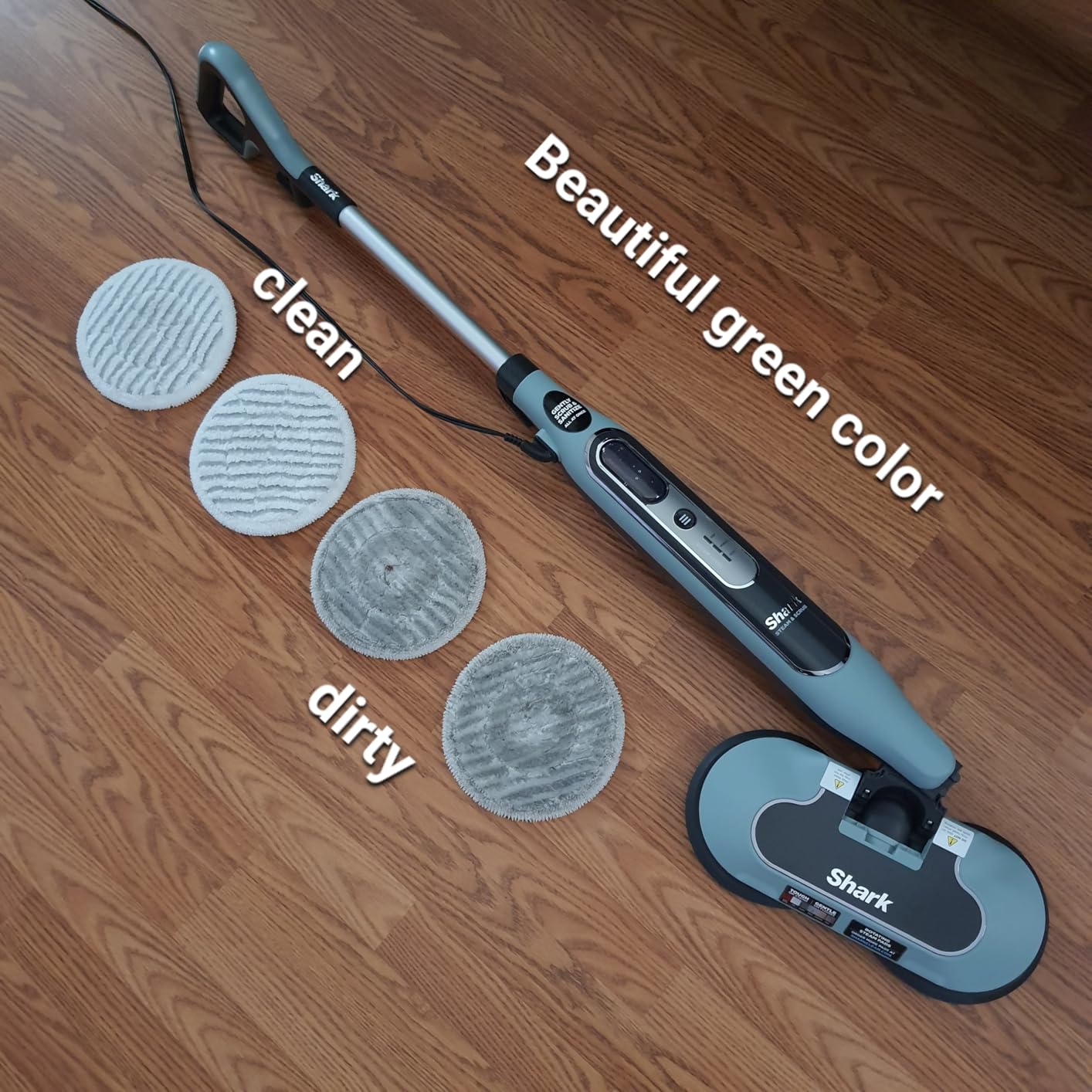 Shark Steam Pickup Lightweight 3-in-1 Steam Mop Cleaner Picks Up Debris, Deep Scrubs & Steam Sanitizes - All At Once for Home with Sealed Hard Floors like Hardwood, Tile & Laminate, SD201 - Customer Photo 1