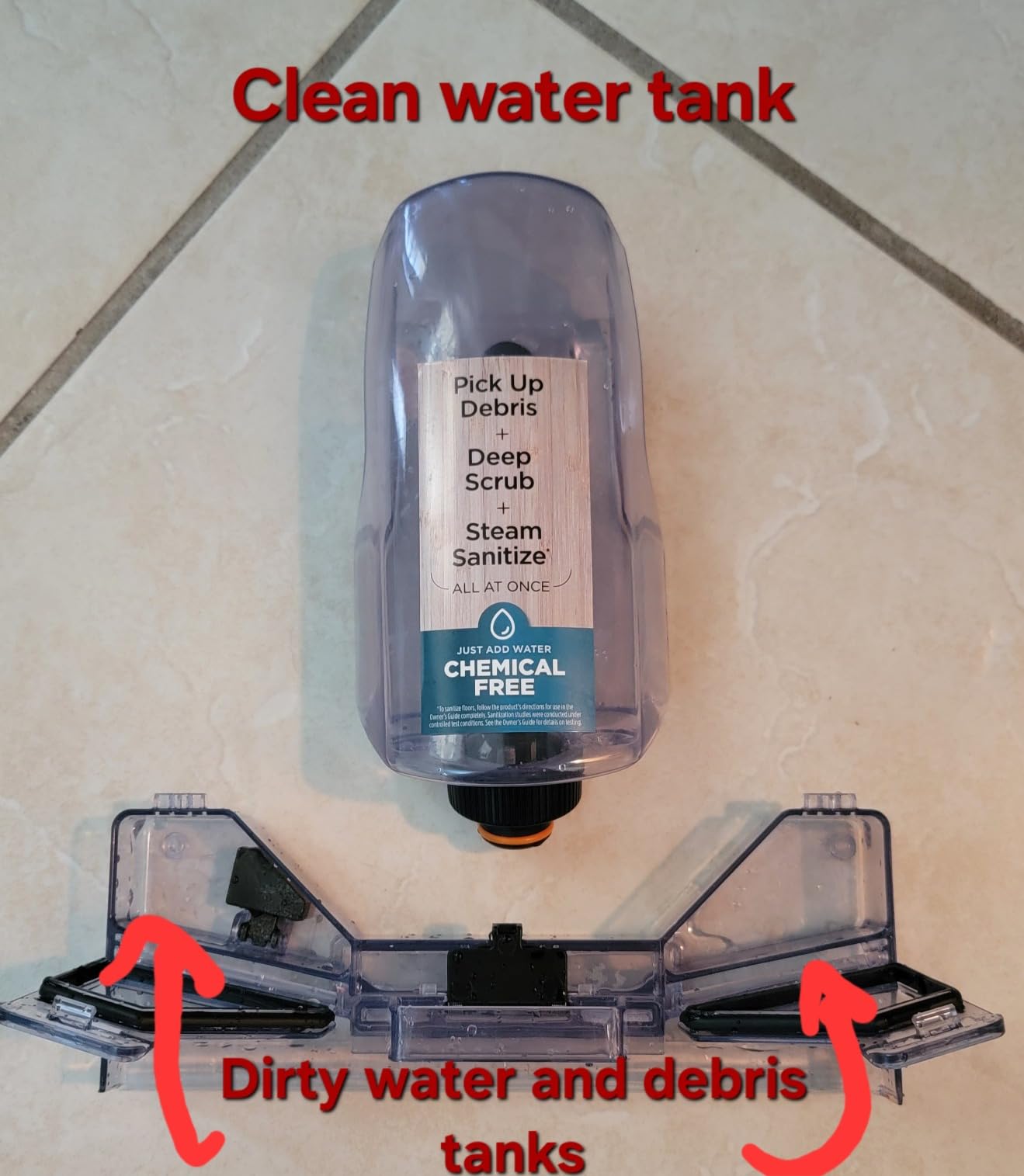 Shark Steam Pickup Lightweight 3-in-1 Steam Mop Cleaner Picks Up Debris, Deep Scrubs & Steam Sanitizes - All At Once for Home with Sealed Hard Floors like Hardwood, Tile & Laminate, SD201 - Customer Photo 4