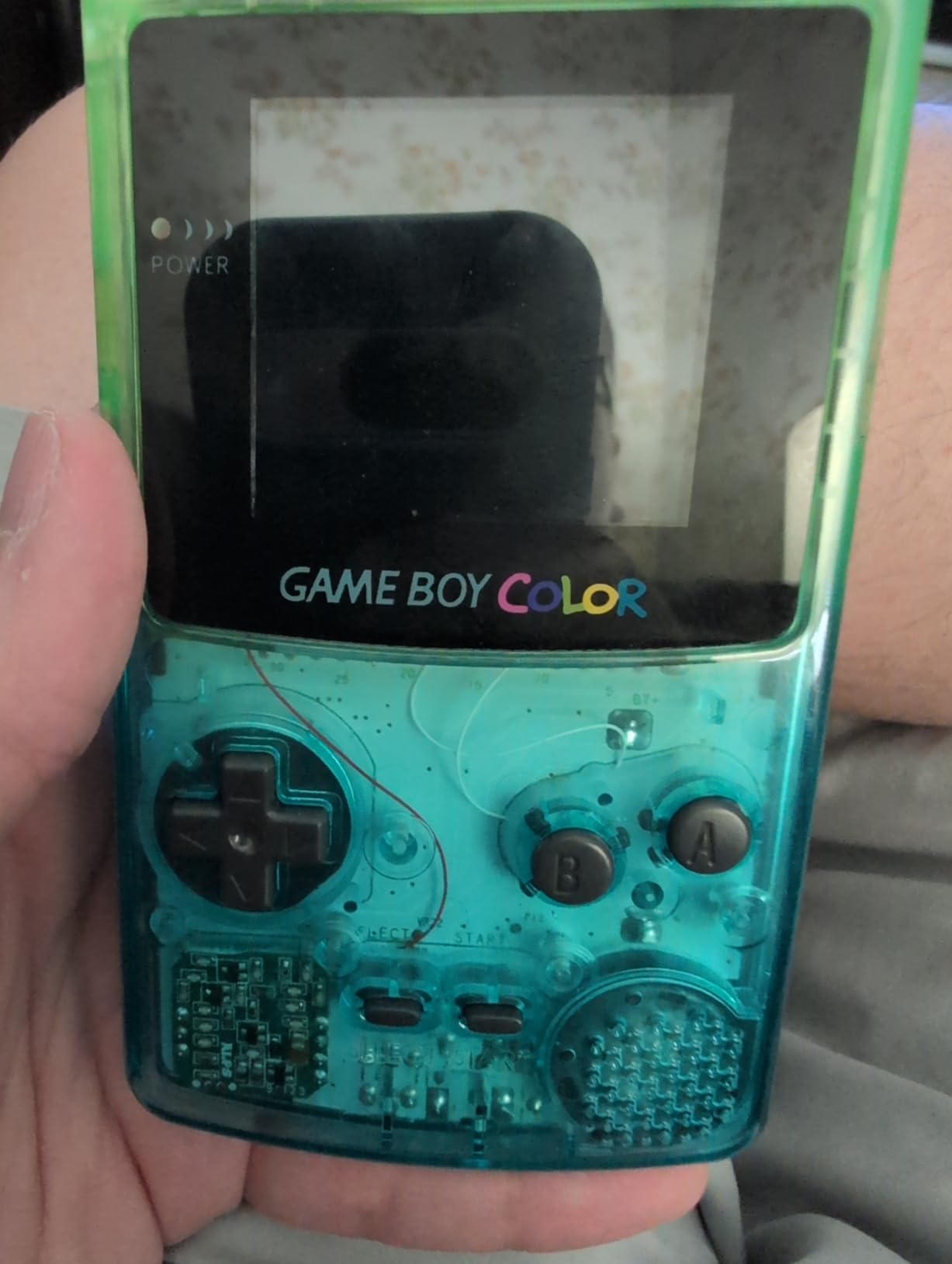 IPS Ready Upgraded eXtremeRate Gradient Translucent Green Blue Replacement Shell Full Housing Cover Buttons for Gameboy Color – Fit for OSD IPS & Regular IPS & Standard LCD – Not Console & IPS Screen - Customer Photo 1