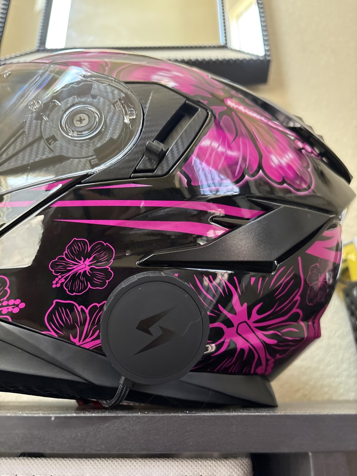 Syphon SoundPro: Ultra-Thin 9.6mm Bluetooth Moto Headphones - Glove-Friendly Controls, Massive Sound, IP55 Waterproof, Built-In Mic, Universal Fit With Any Dirt Bike, Snowmobile, and Motorcycle Helmet - Customer Photo 1