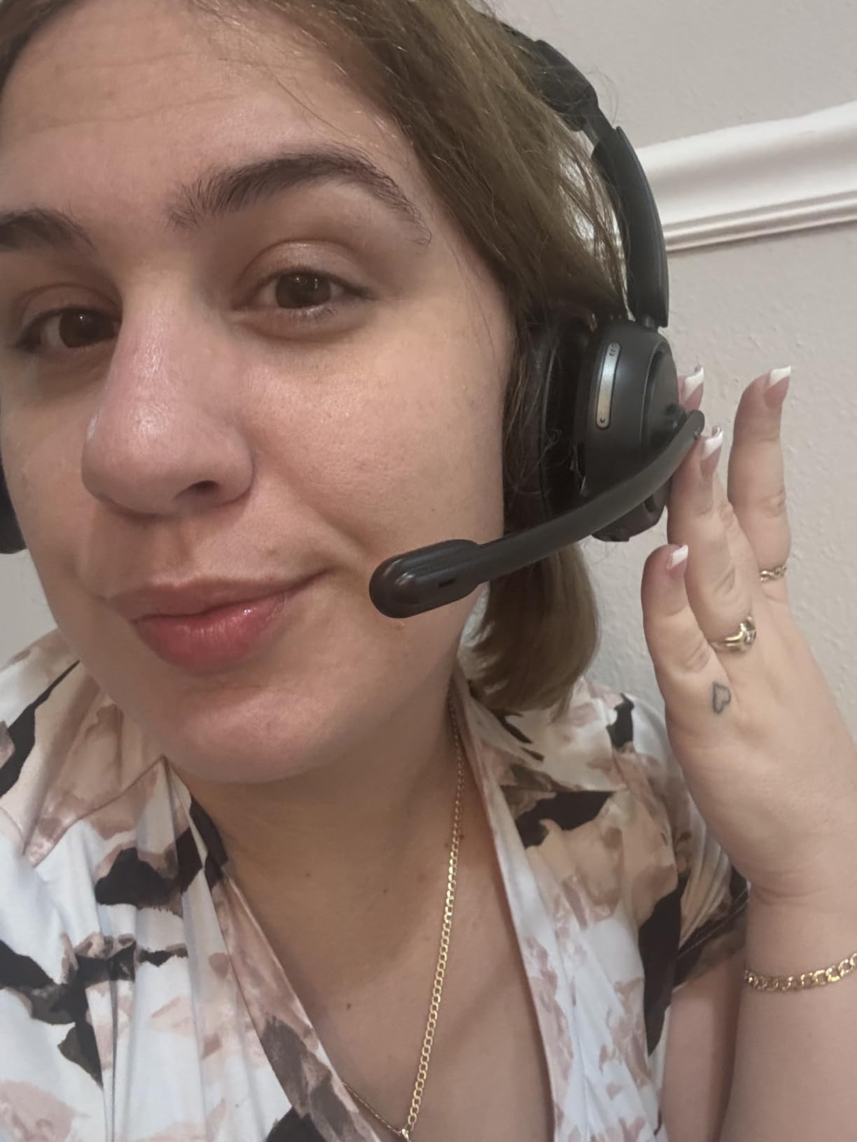 Wireless Headset with Mic for Work, Bluetooth Headset with Microphone (Noise Cancelling & Mute Button), Wireless Headphones with Mic for Work from Home/Office/PC/Call Center/Computer/Laptop/Teams/Zoom - Customer Photo 1