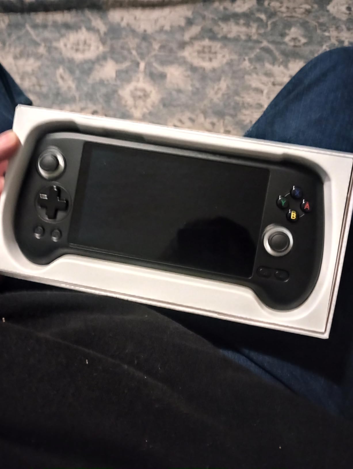 RG556 Retro Handheld Game Console , Android 13 System Unisoc T820 Processor 5.48 Touch Inch AMOLED Screen 5500mAh Battery Support WiFi Online DP Output (Transparent Blue) - Customer Photo 2